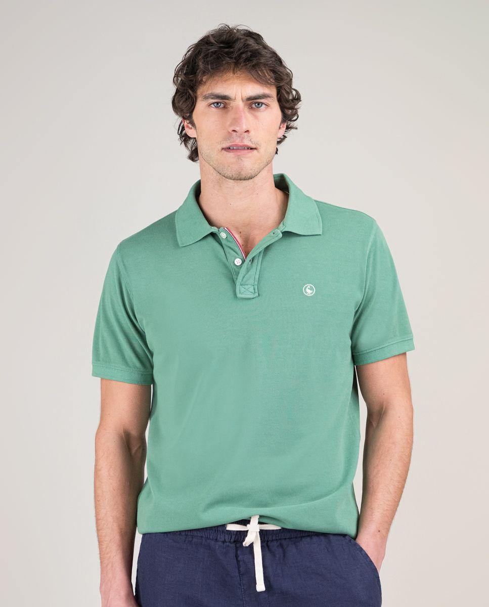 Polo Piqué Garment Dyed Verde HOMBRE PV 25-0