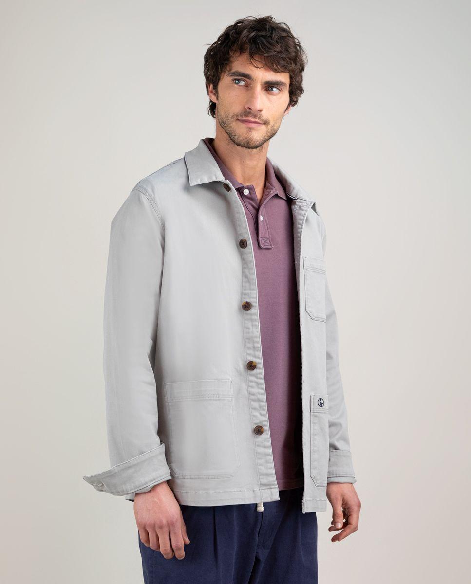 Sobrecamisa Algodón Garment Dyed Gris HOMBRE PV 25-2