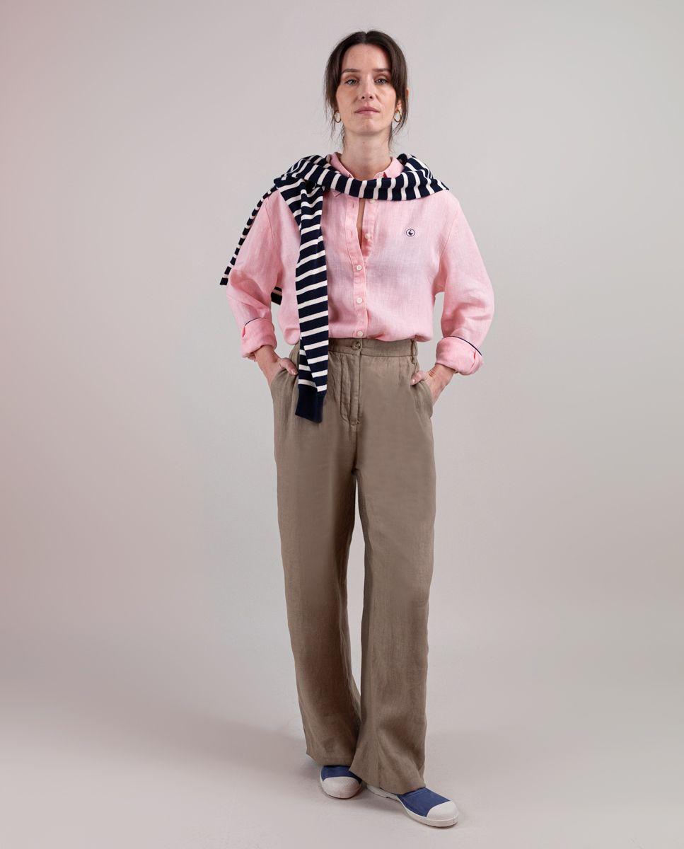 Camisa Lino Rosa MUJER PV 25-1