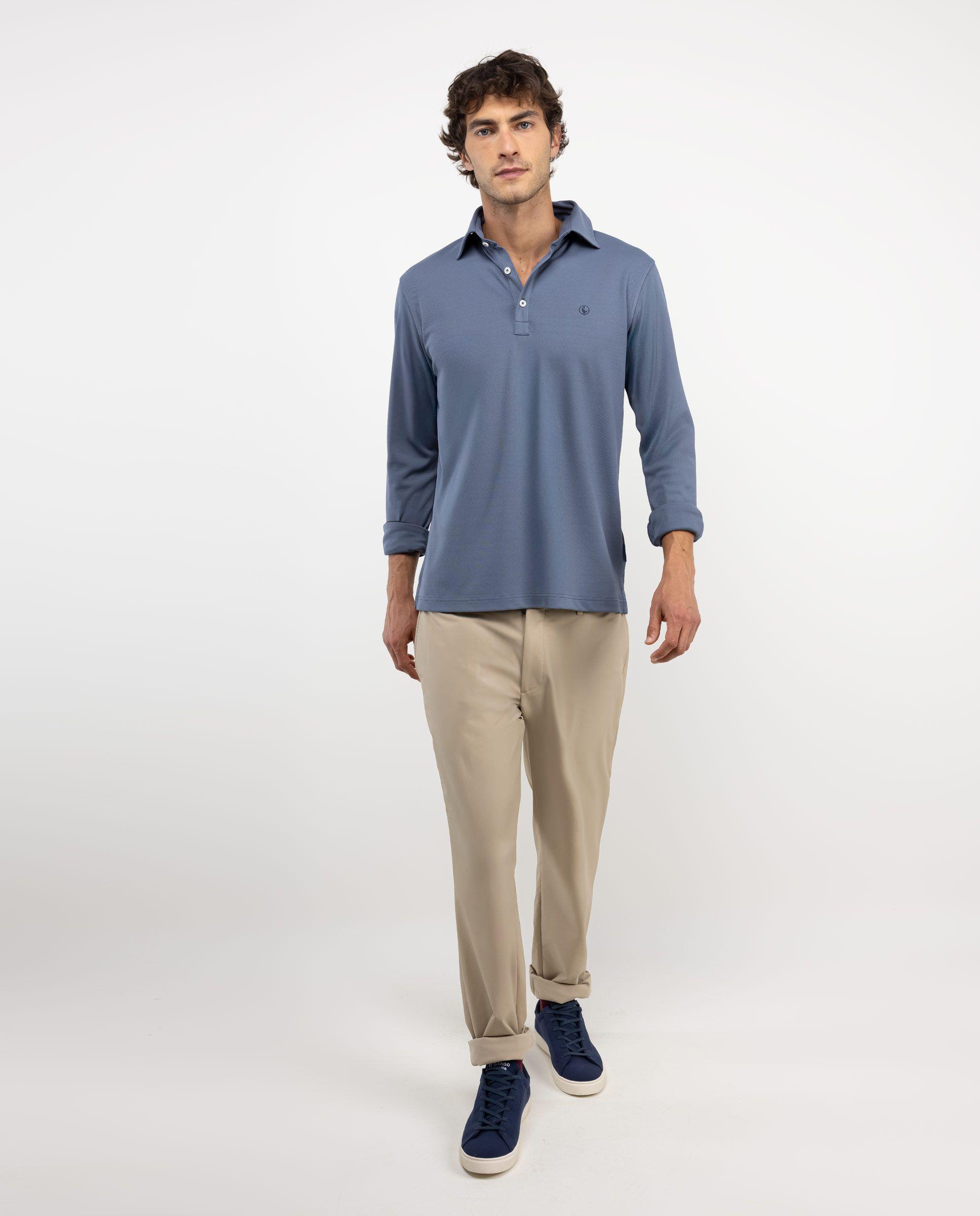 Polo Sepiia Manga Larga Gris HOMBRE OI 25-1