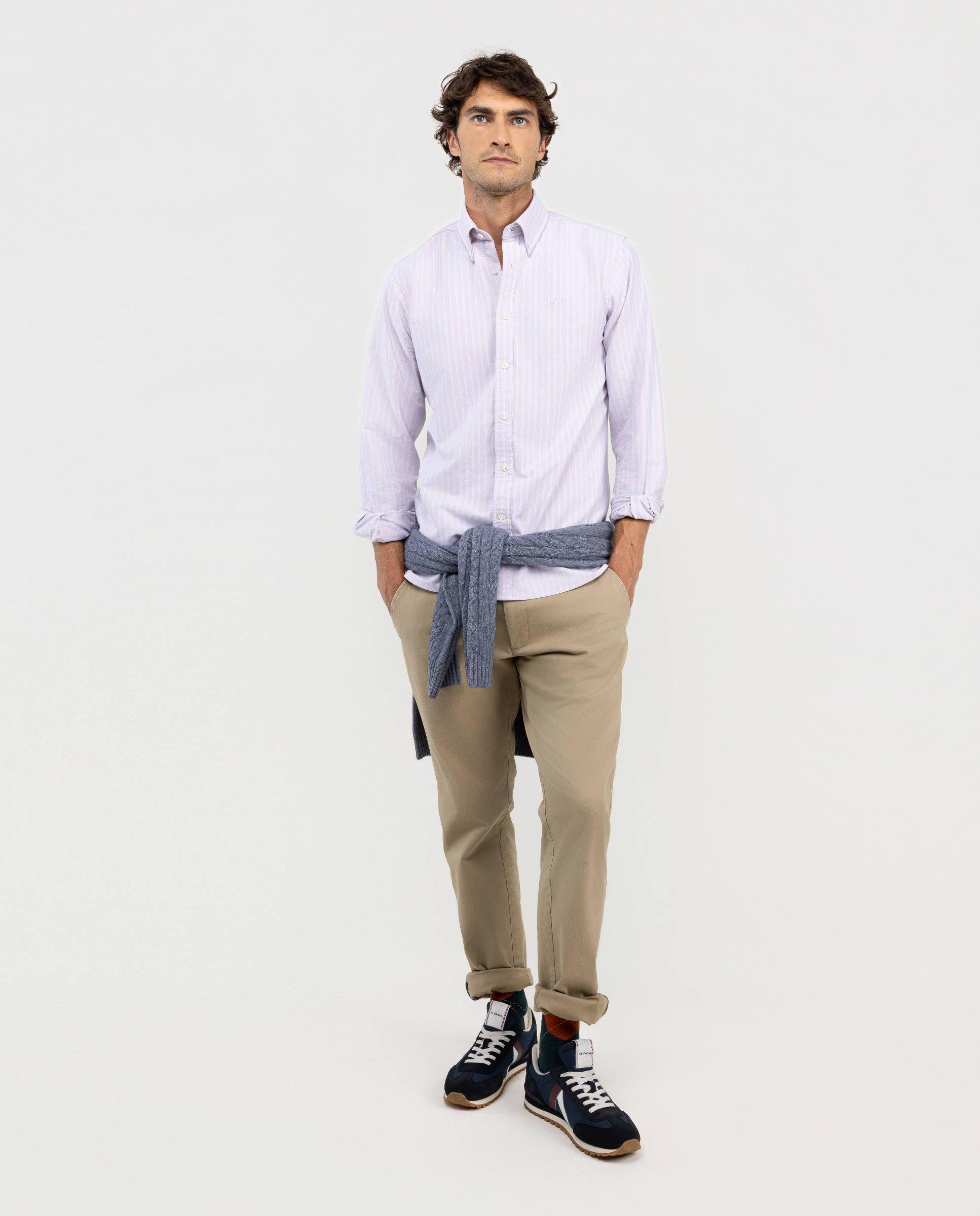 Camisa Raya Butcher Oxford Rosa HOMBRE OI 25-0