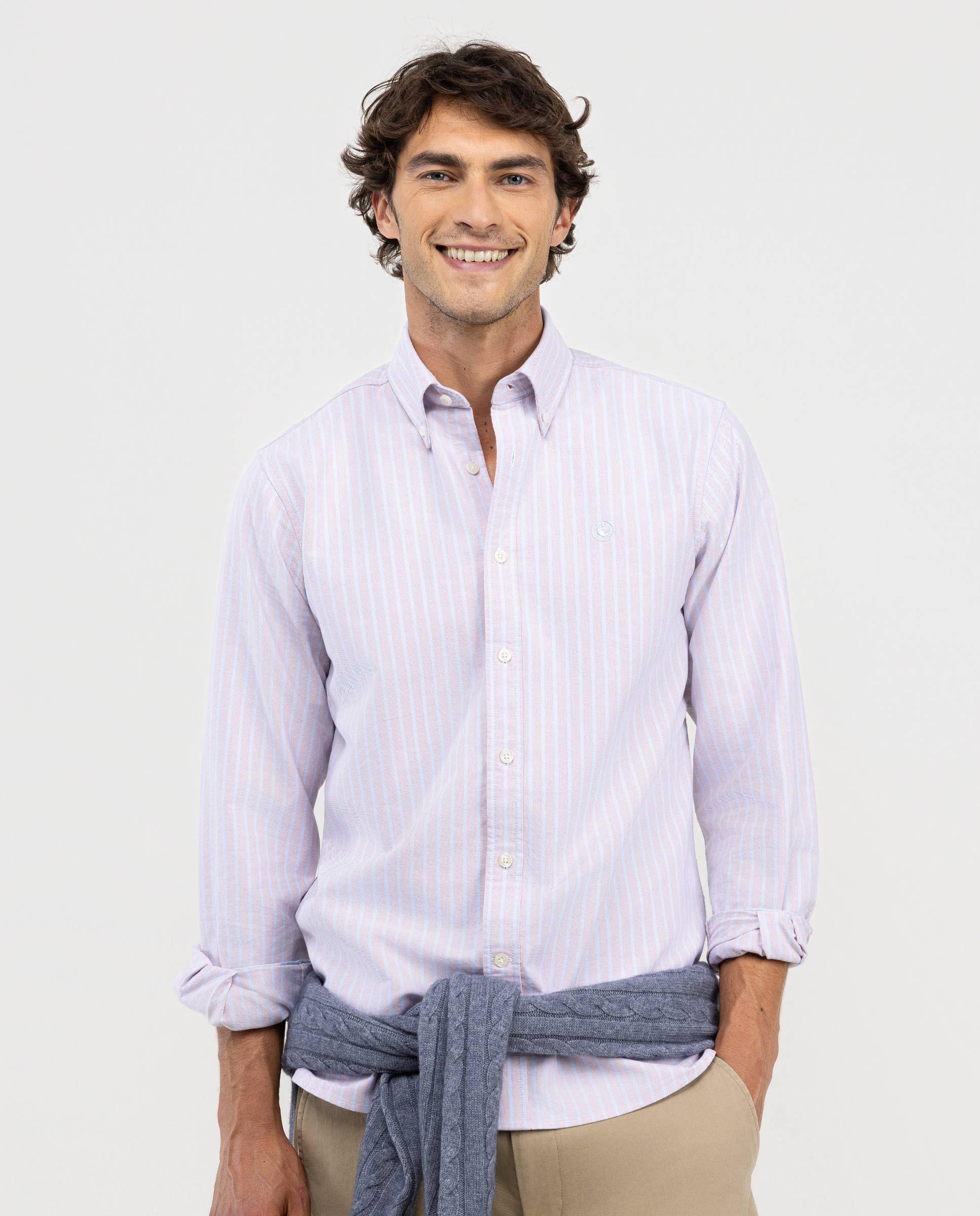 Camisa Raya Butcher Oxford Rosa HOMBRE OI 25-1