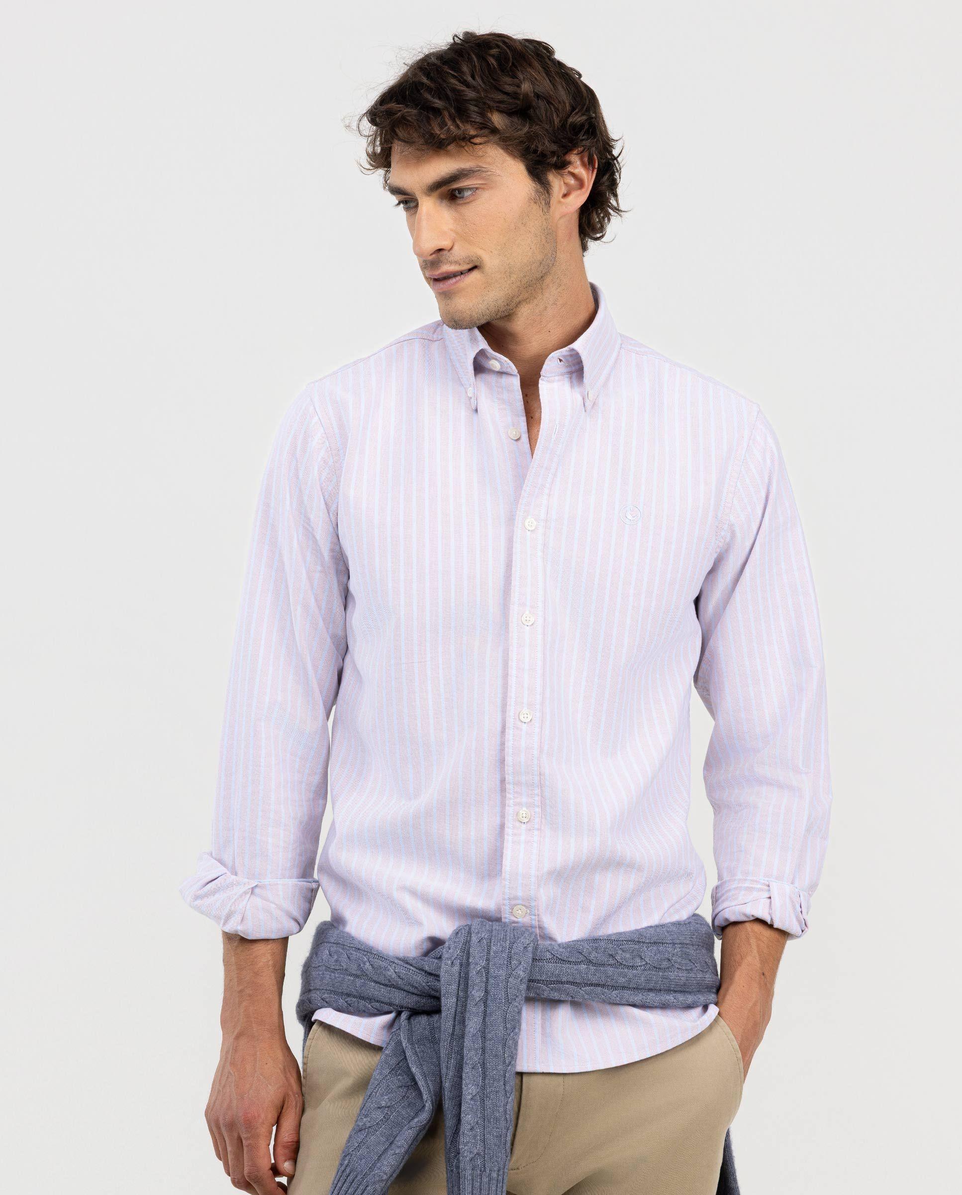 Camisa Raya Butcher Oxford Rosa HOMBRE OI 25-2