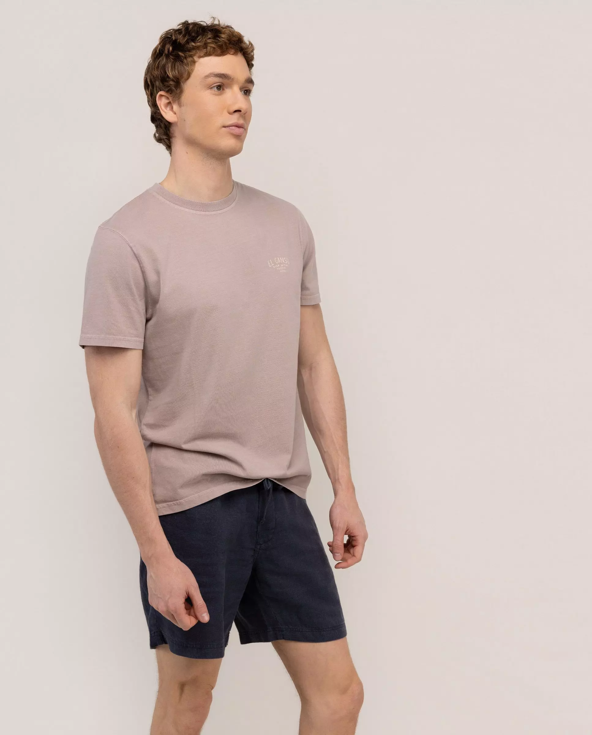 Camiseta Tinte Mineral Malva HOMBRE PV 26-2