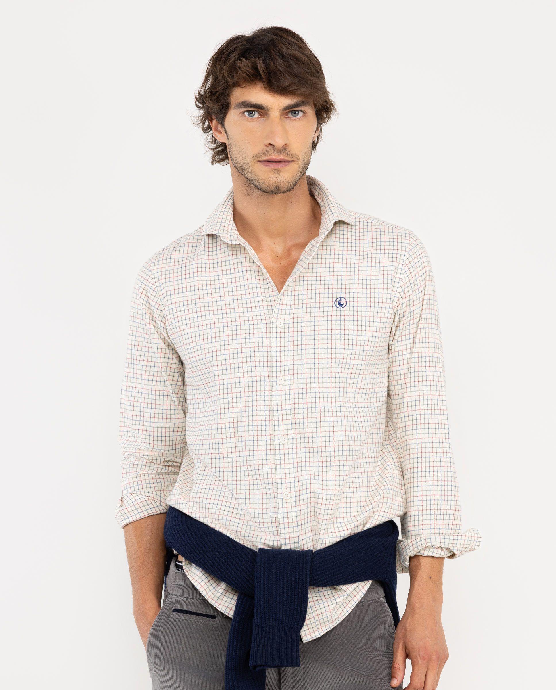 Camisa Tattershall Crudo Perfil Azul Medio HOMBRE OI 25-0