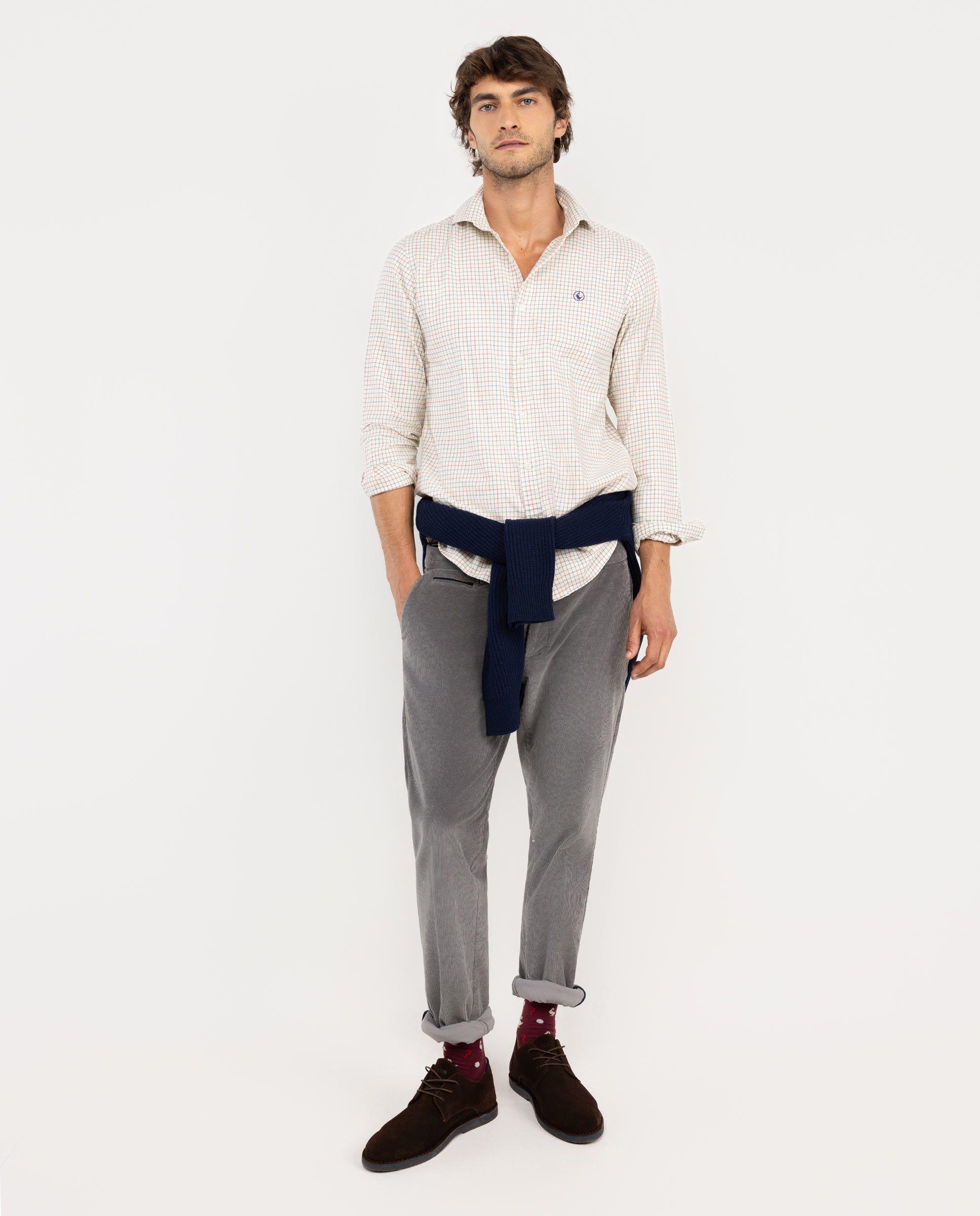 Camisa Tattershall Crudo Perfil Azul Medio HOMBRE OI 25-1