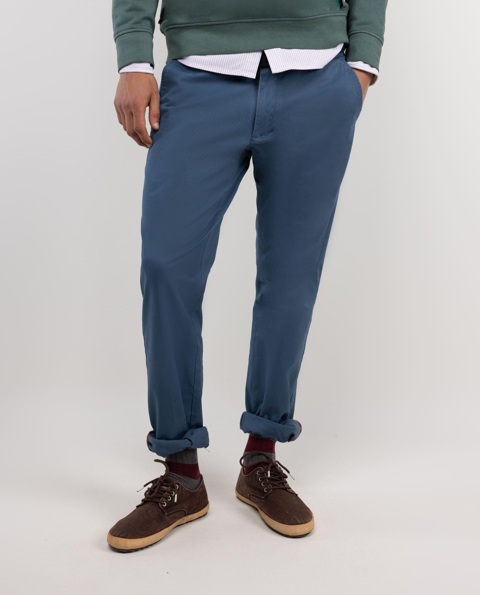 Pantalón Chino Azul Slim Fit HOMBRE OI 25-0