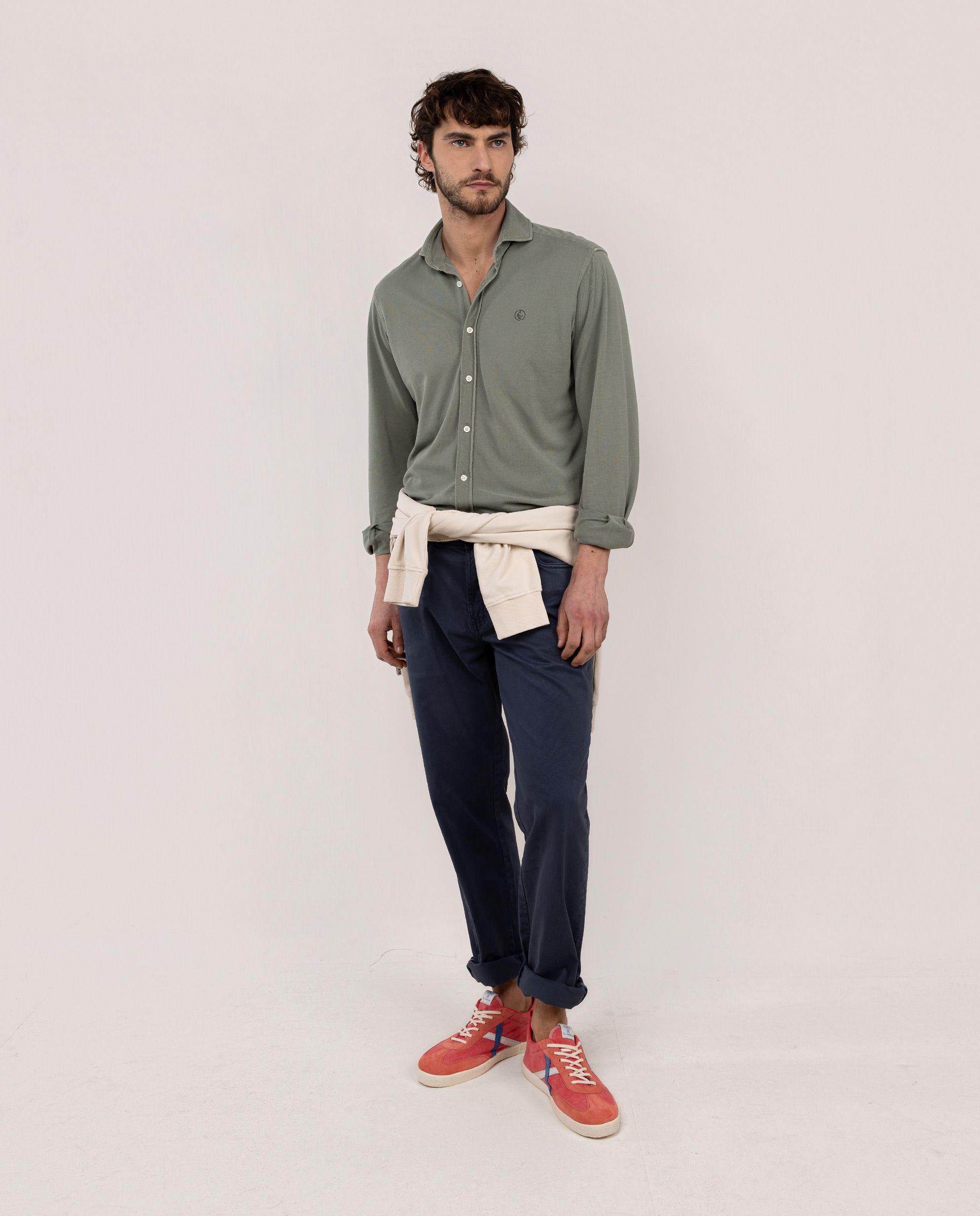 Camisa Piqué Verde HOMBRE PV 26-1