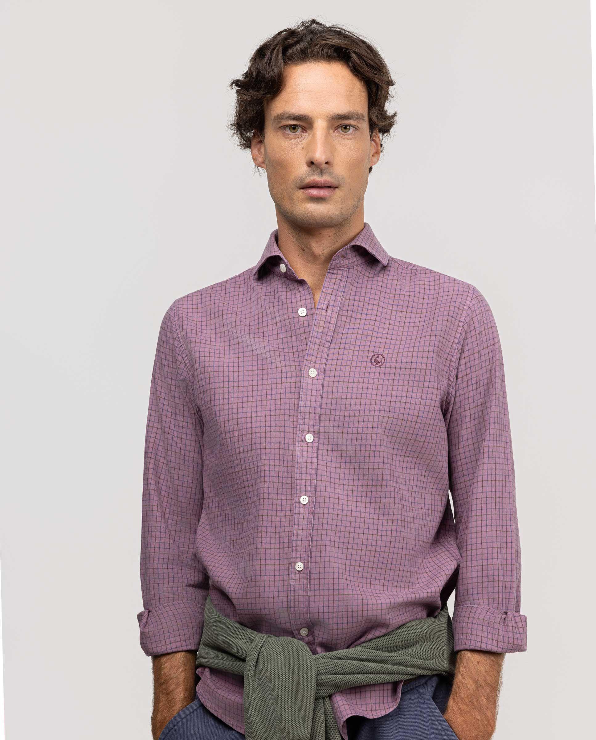 Camisa Tattershall Marino Perfil Rojo HOMBRE OI 25-1