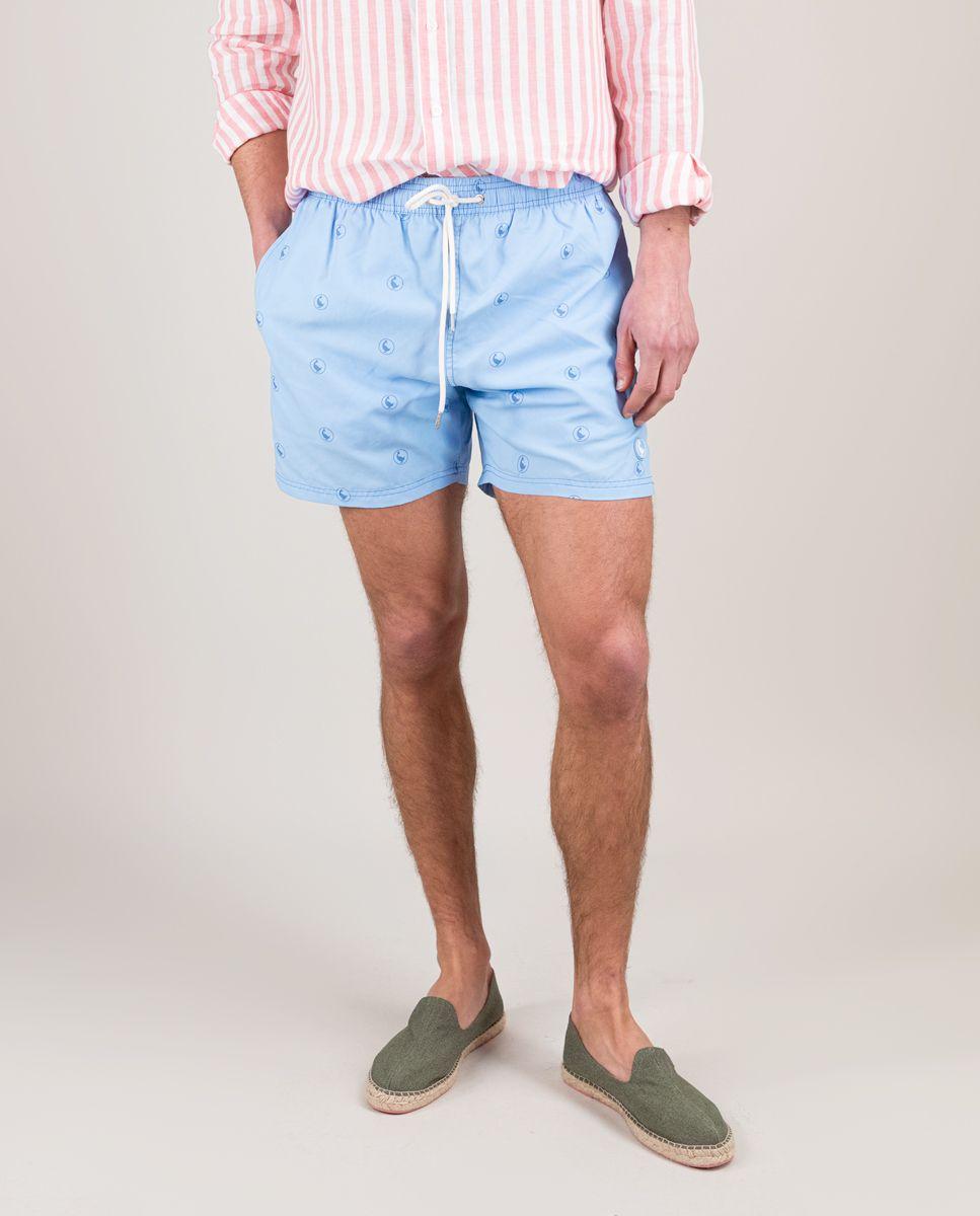 Bañador Estampado Logo Azul HOMBRE PV 25-0