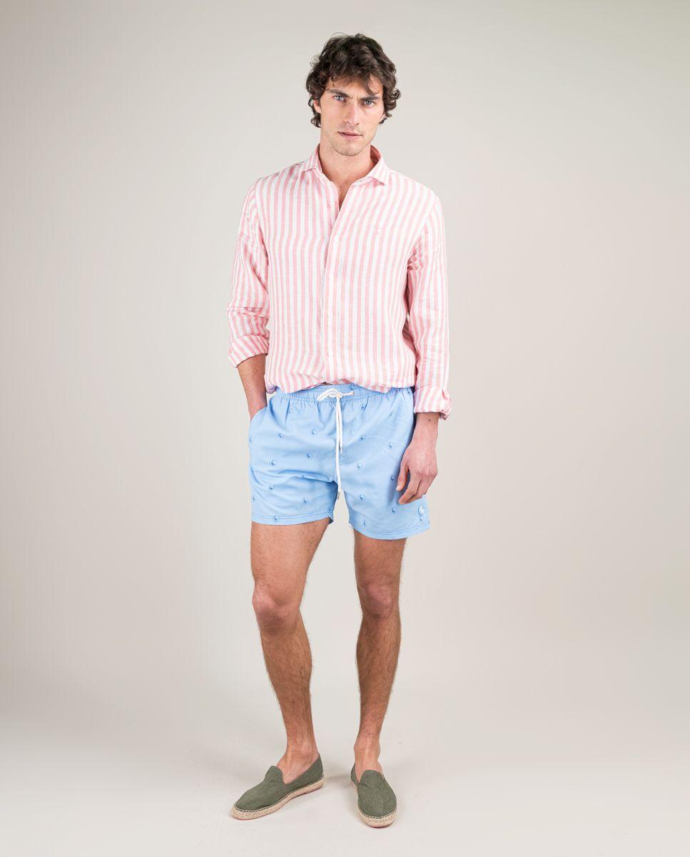 Bañador Estampado Logo Azul HOMBRE PV 25-1