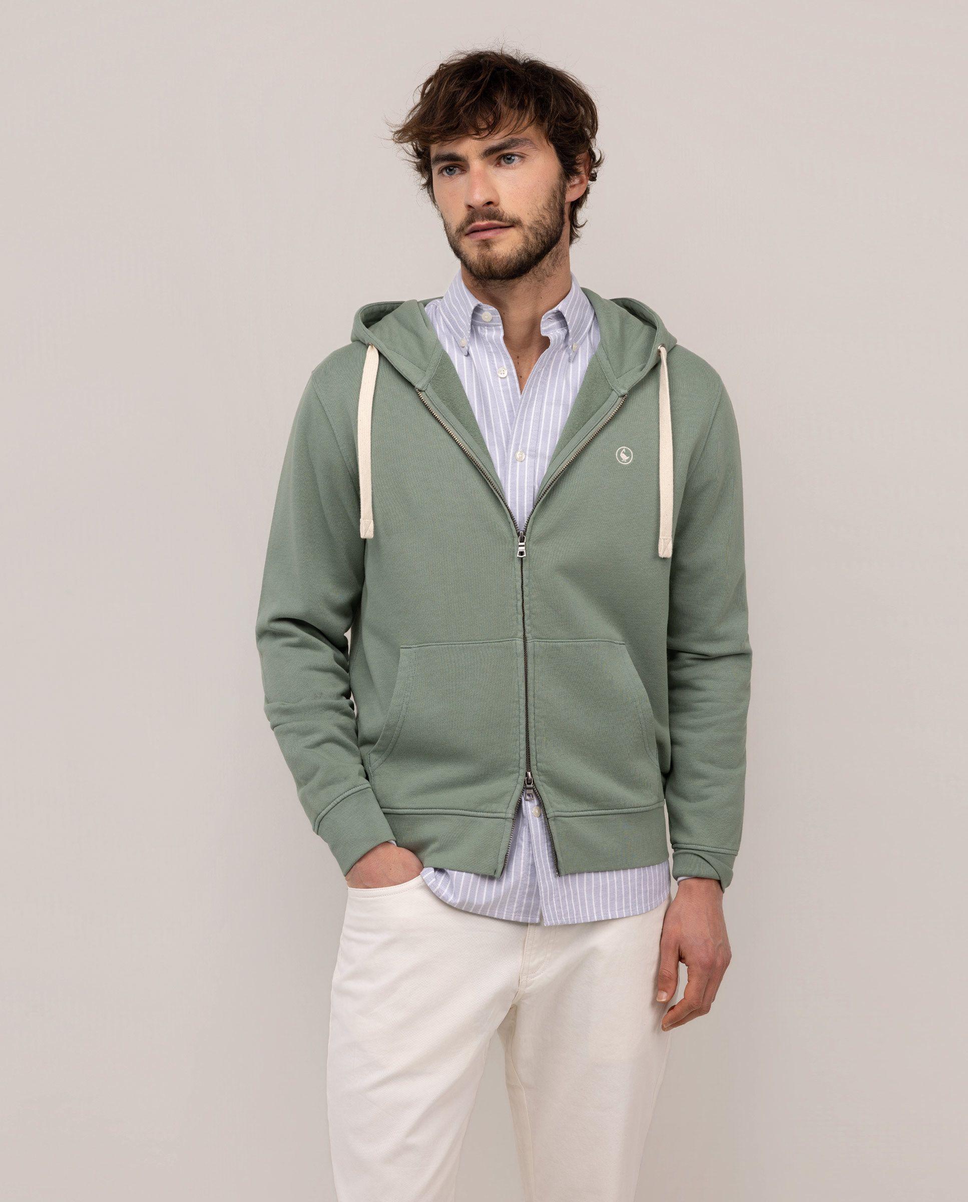 Sudadera Cremallera Verde HOMBRE PV 26-0