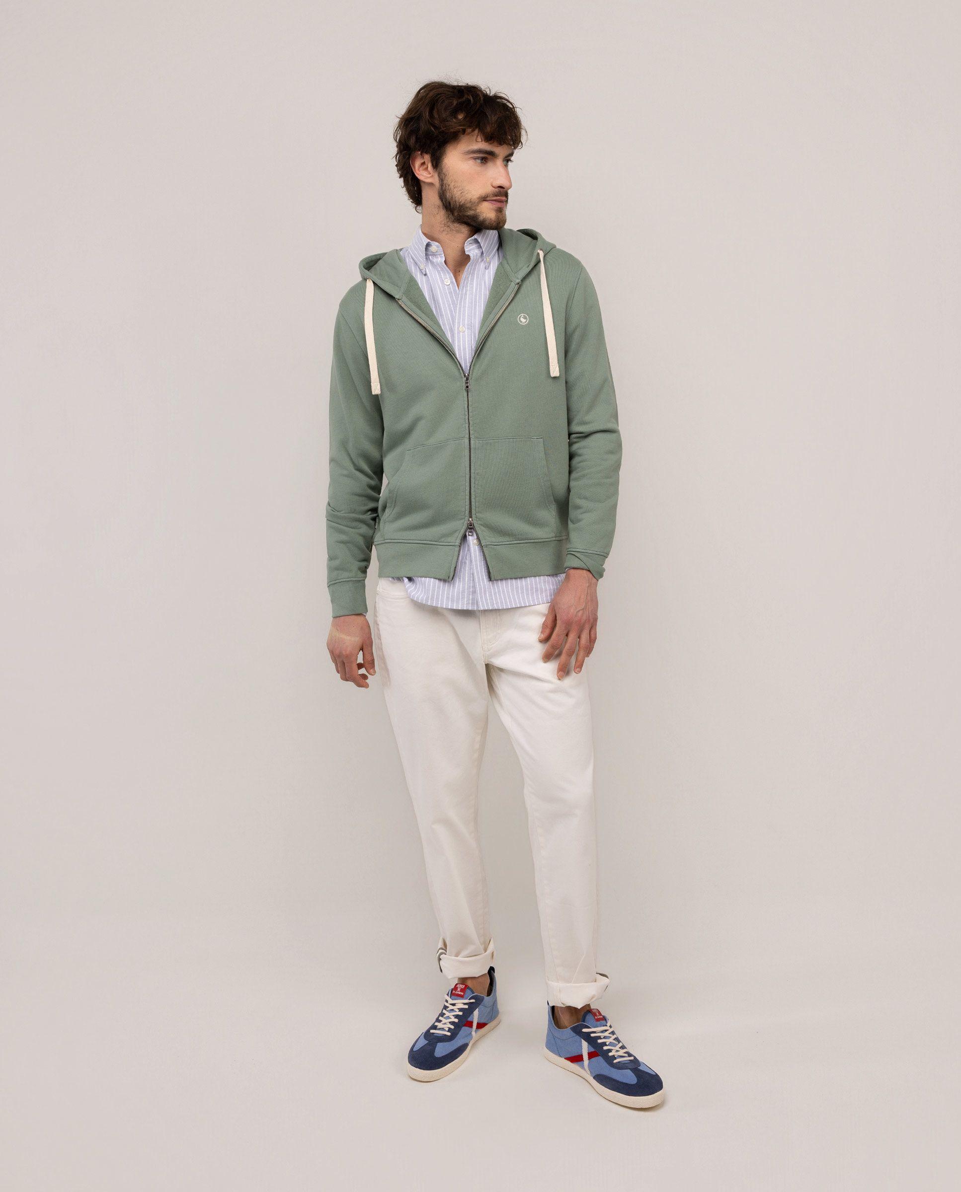 Sudadera Cremallera Verde HOMBRE PV 26-1