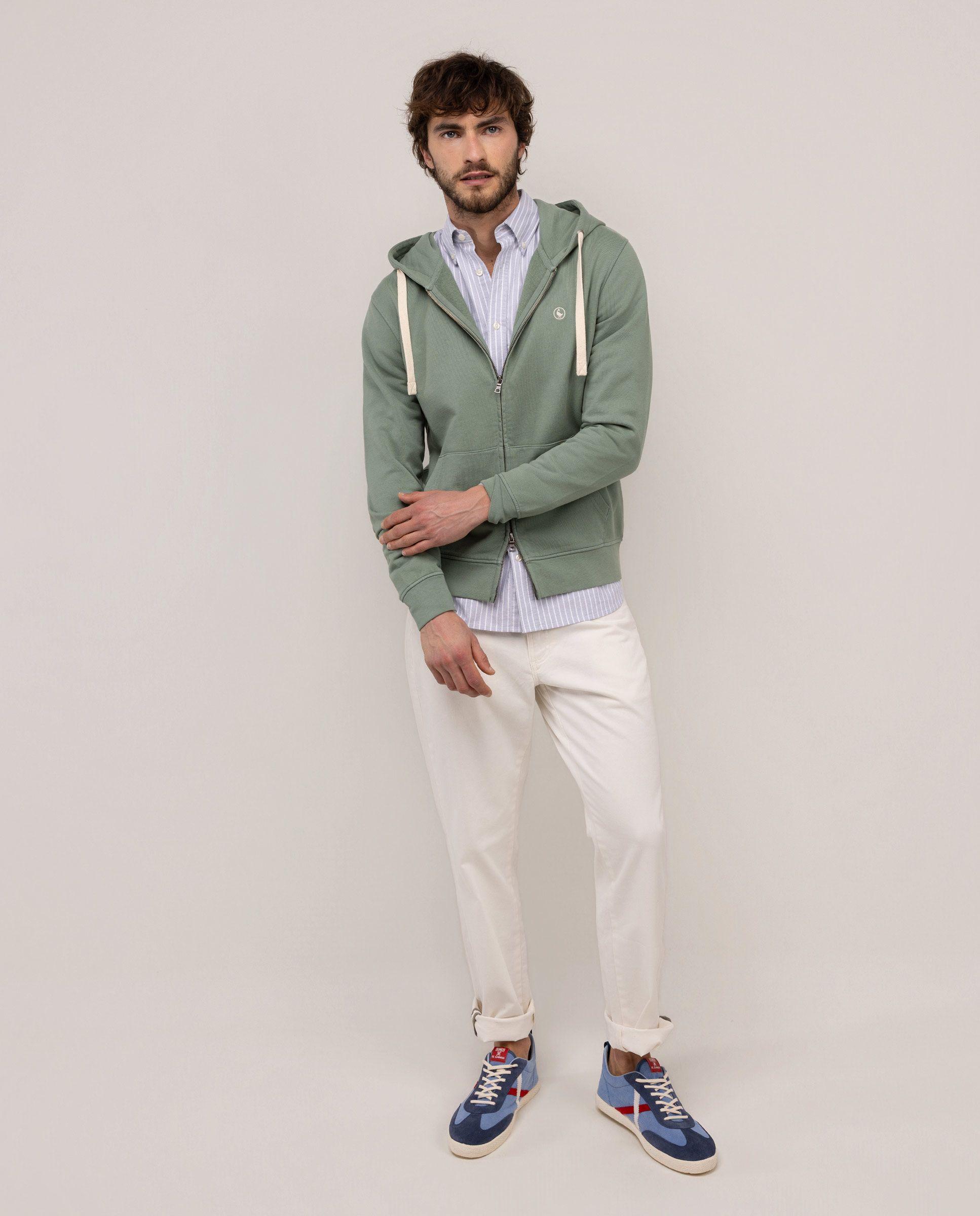 Sudadera Cremallera Verde HOMBRE PV 26-2