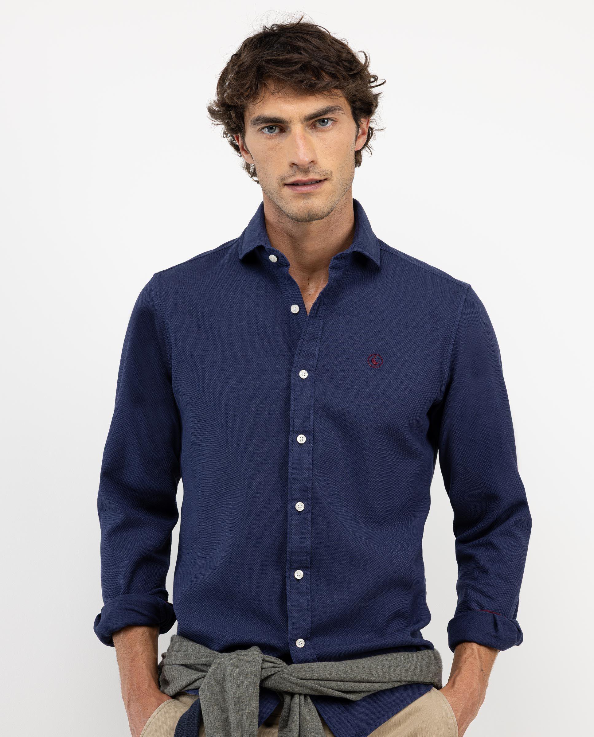Camisa Estructura Algodón Marino HOMBRE OI 25-1