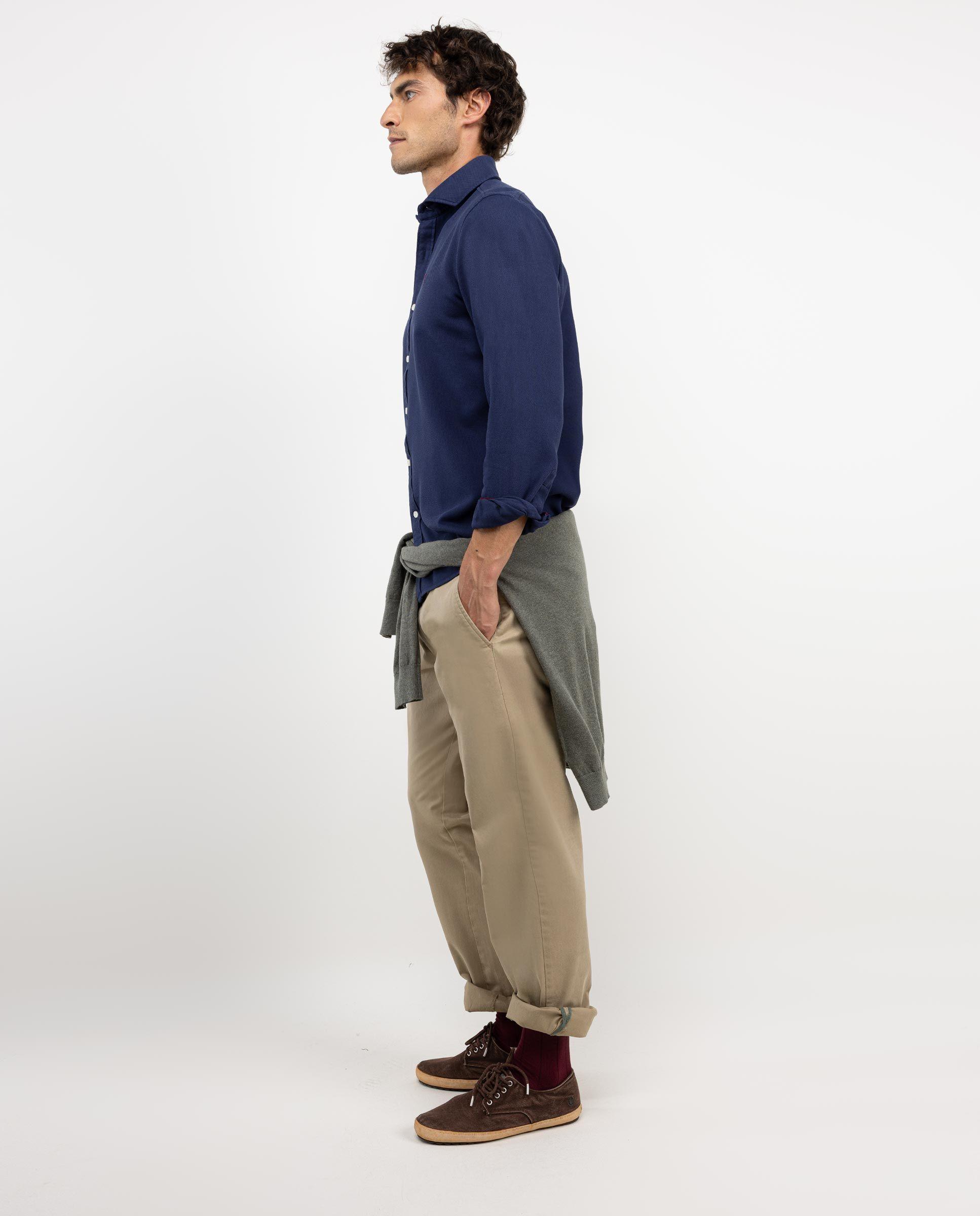 Camisa Estructura Algodón Marino HOMBRE OI 25-2