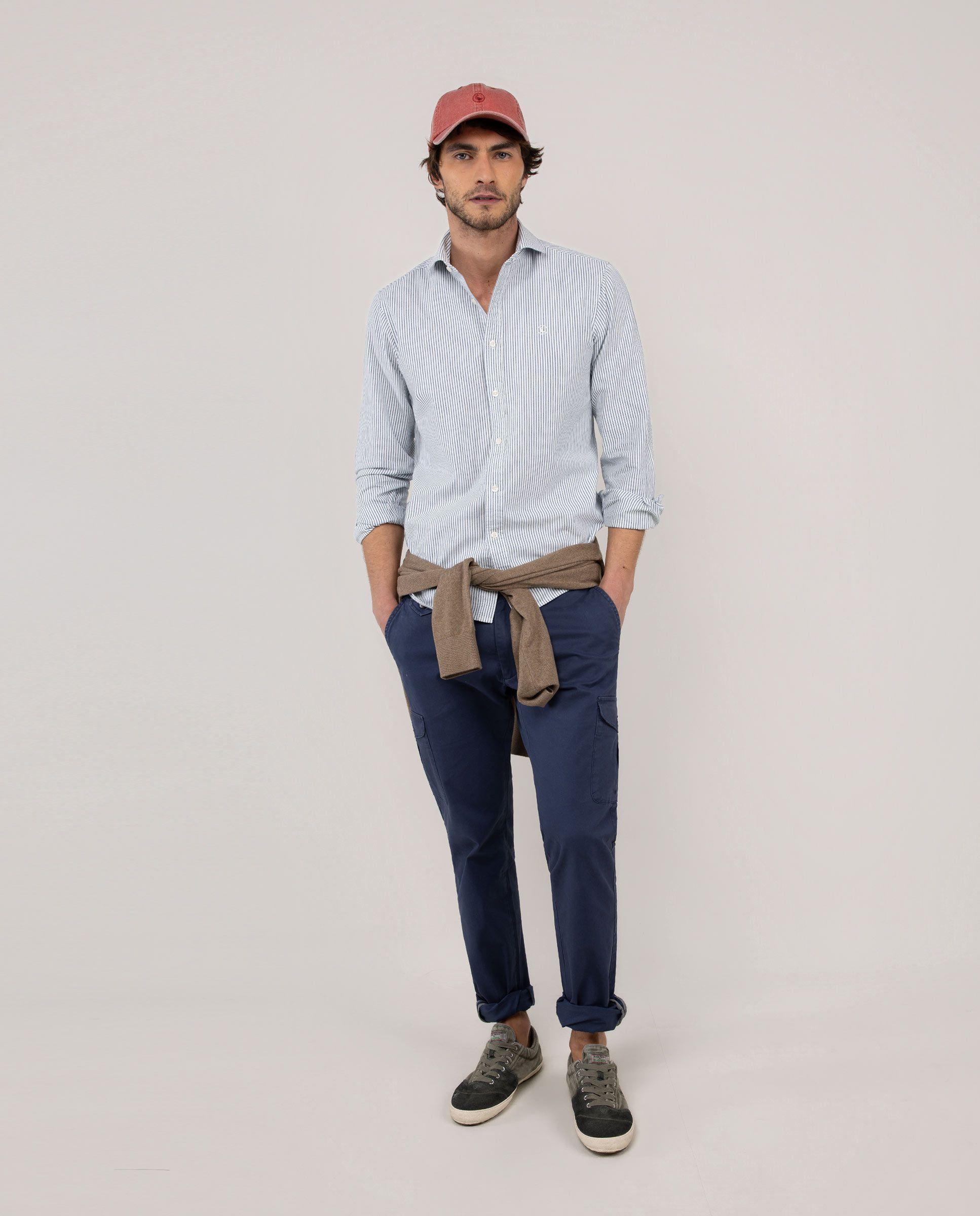 Camisa Denim Raya Bengal Fondo Crudo HOMBRE PV 26-0