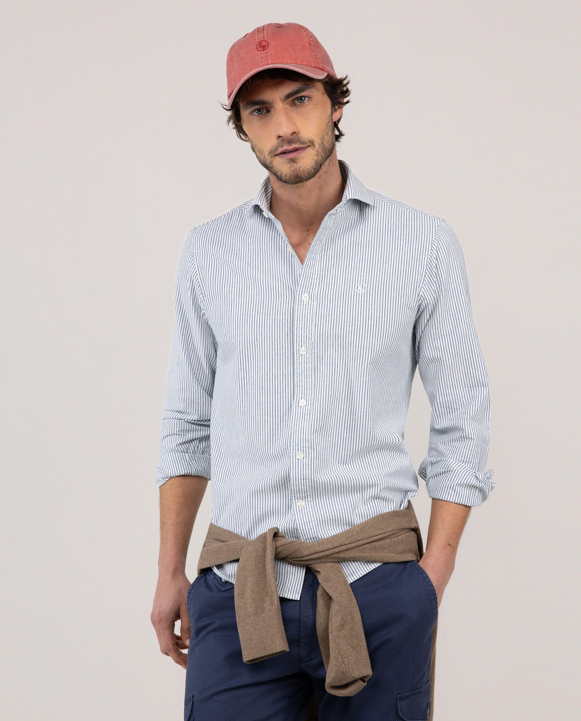 Camisa Denim Raya Bengal Fondo Crudo HOMBRE PV 26-1