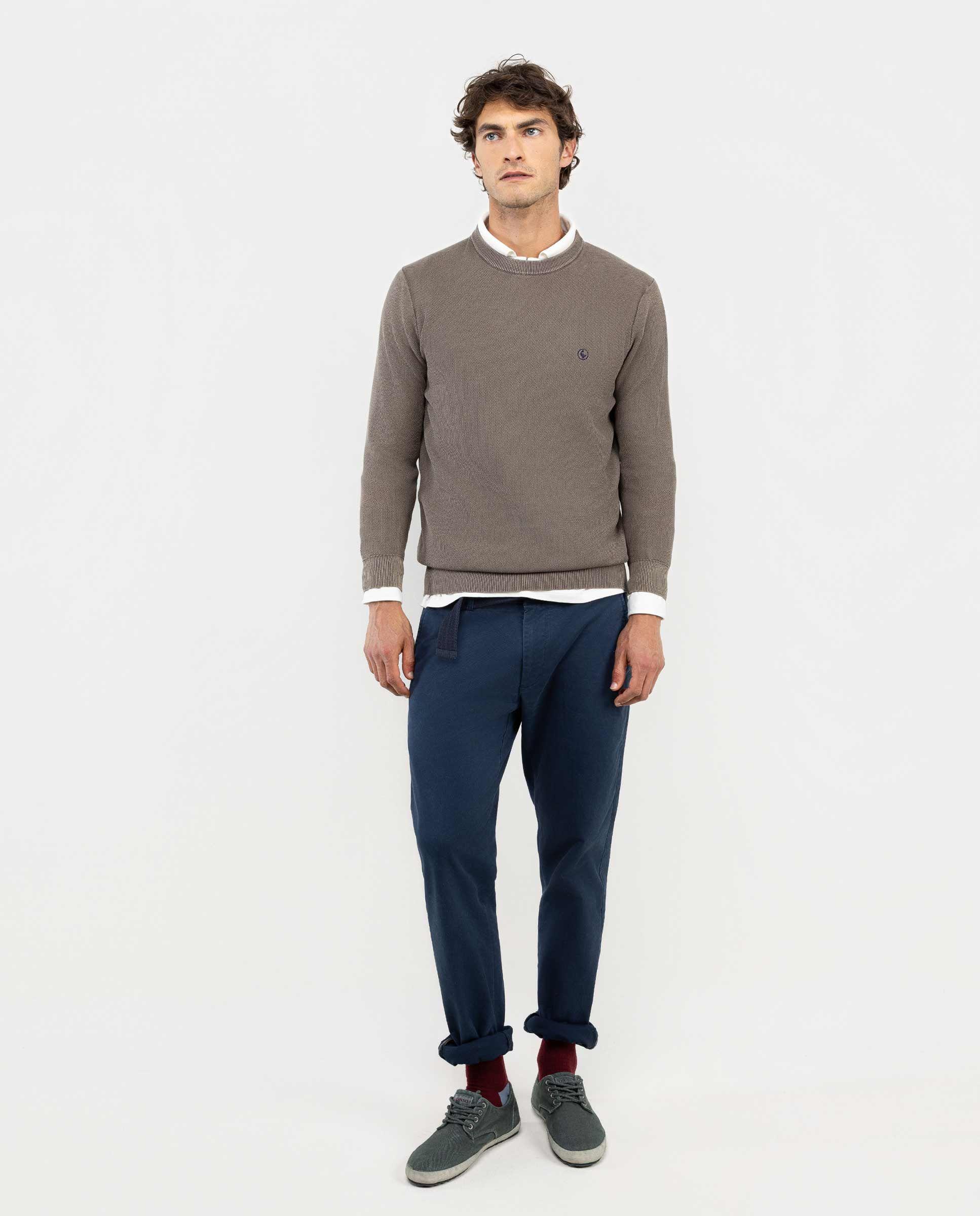 Jersey Estructura Garment Dyed Beige HOMBRE OI 25-0