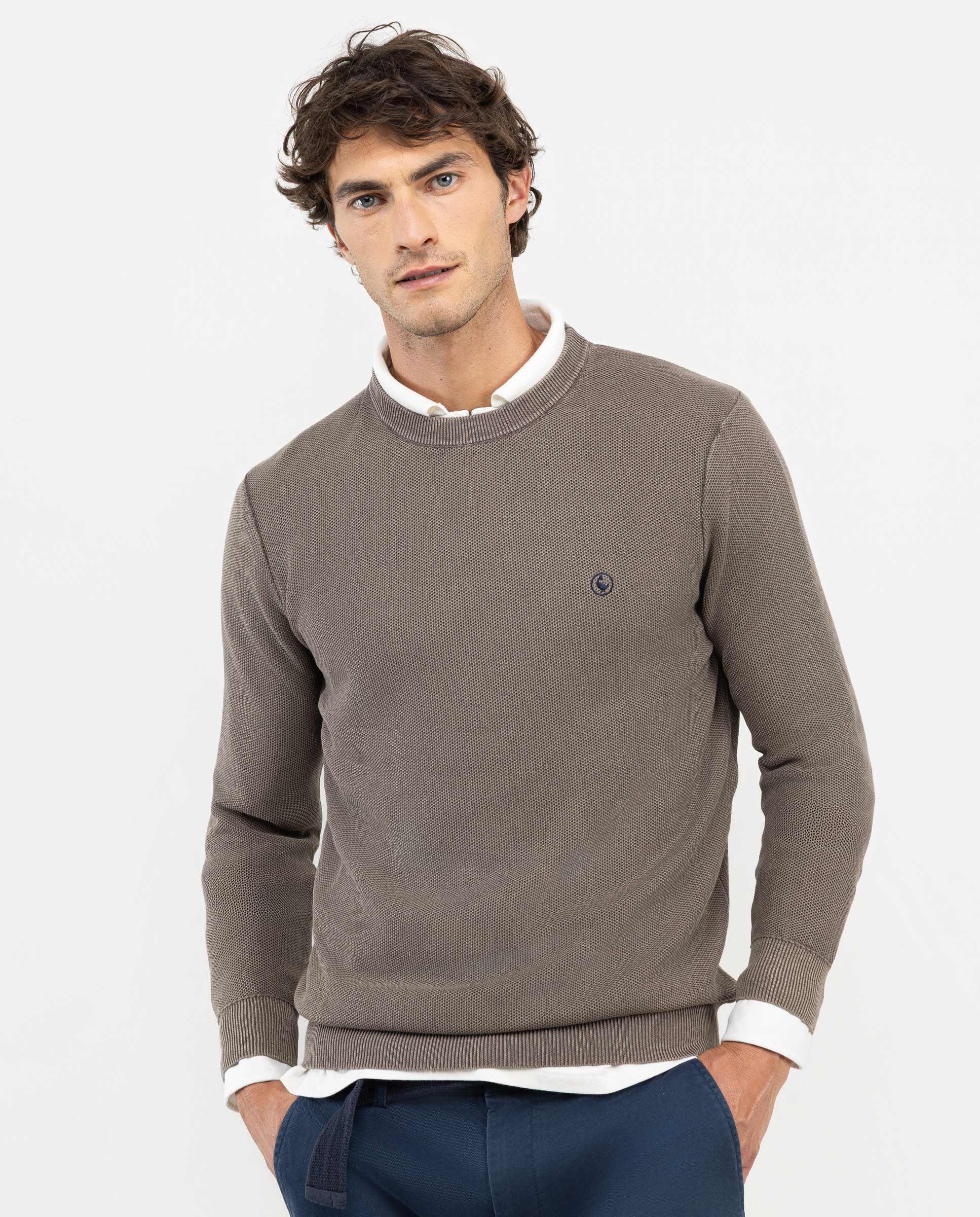 Jersey Estructura Garment Dyed Beige HOMBRE OI 25-1