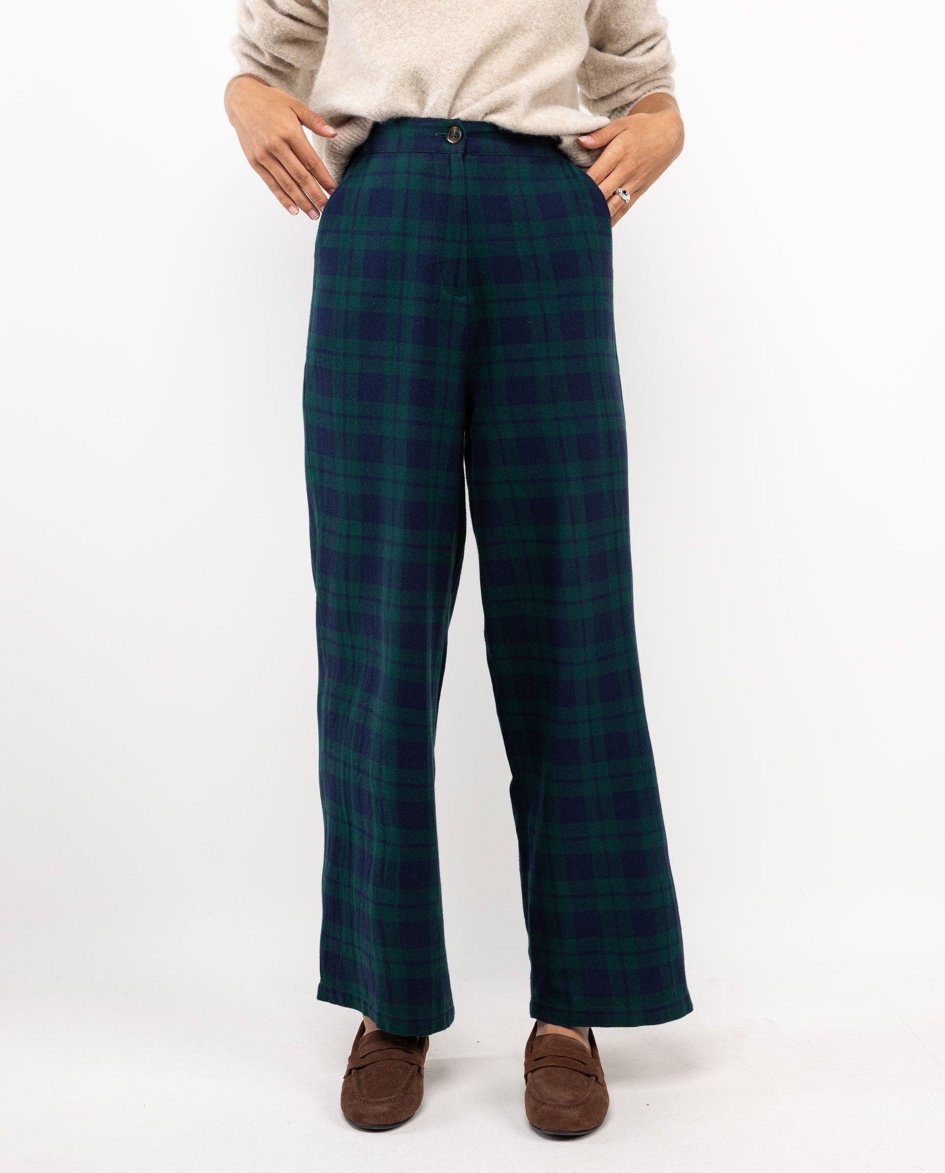 Pantalón Cuadro Tartán Azul MUJER OI 25-1