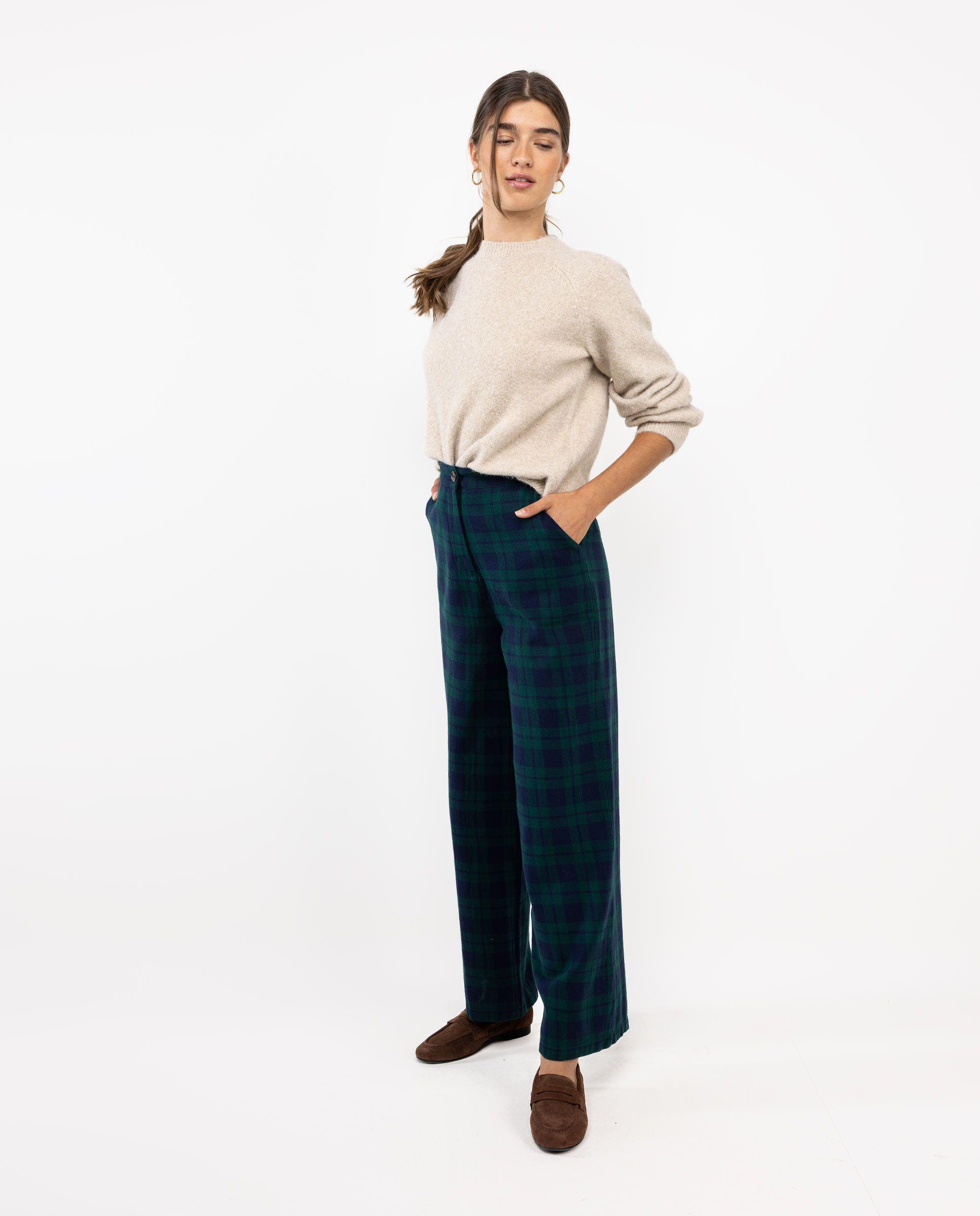 Pantalón Cuadro Tartán Azul MUJER OI 25-2