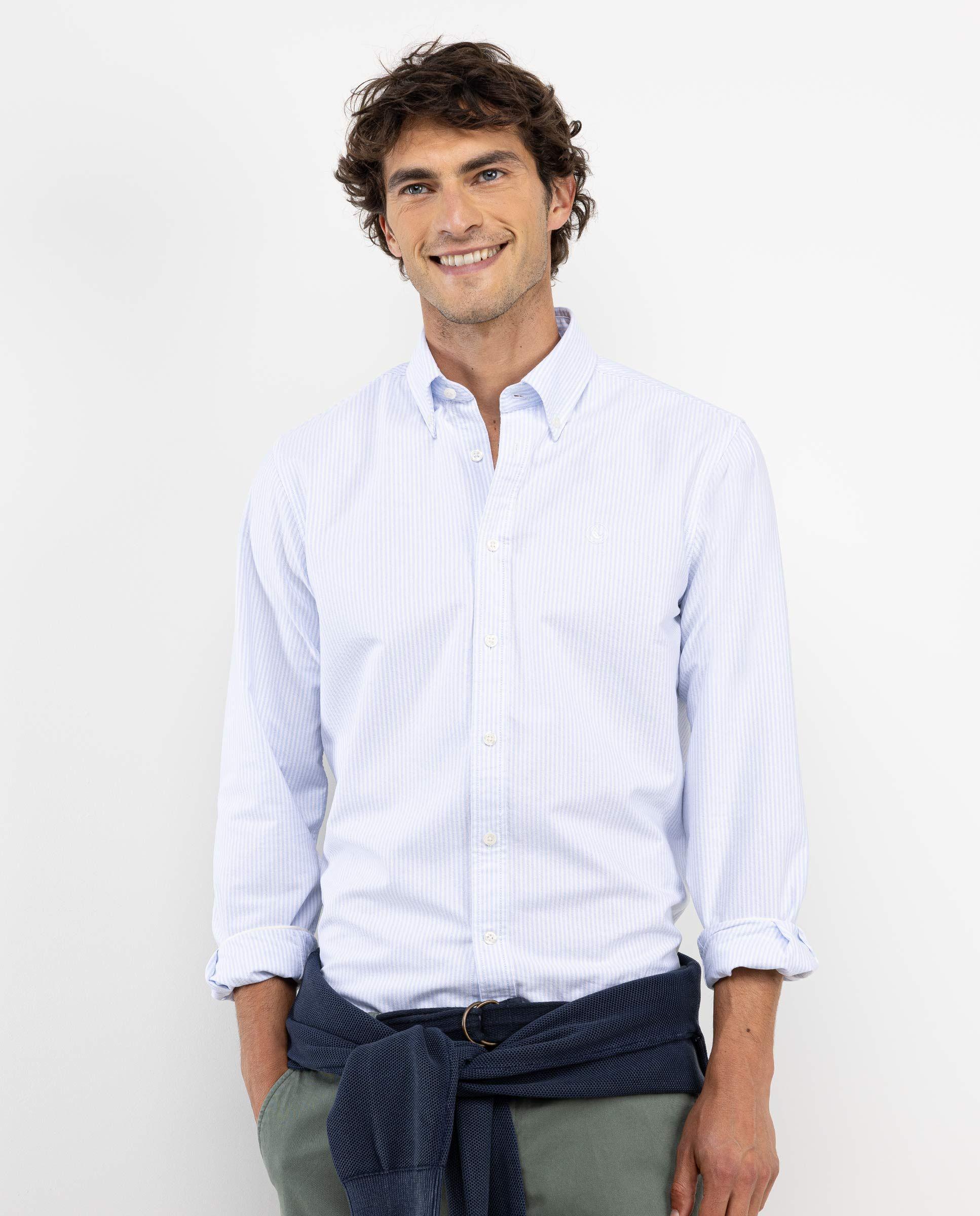 Camisa Oxford Yale Azul HOMBRE OI 25-1