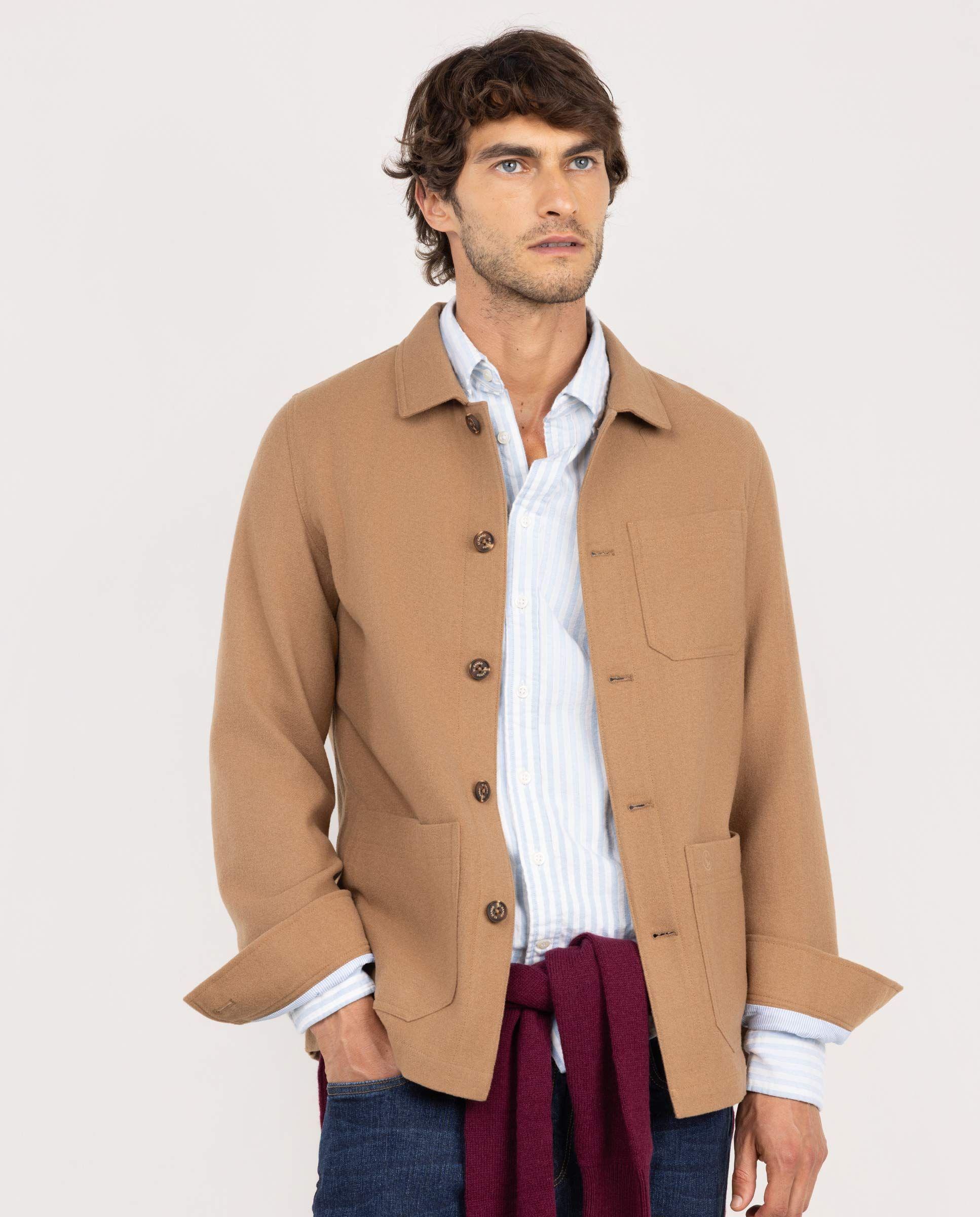 Sobrecamisa Lana Beige HOMBRE OI 25-0