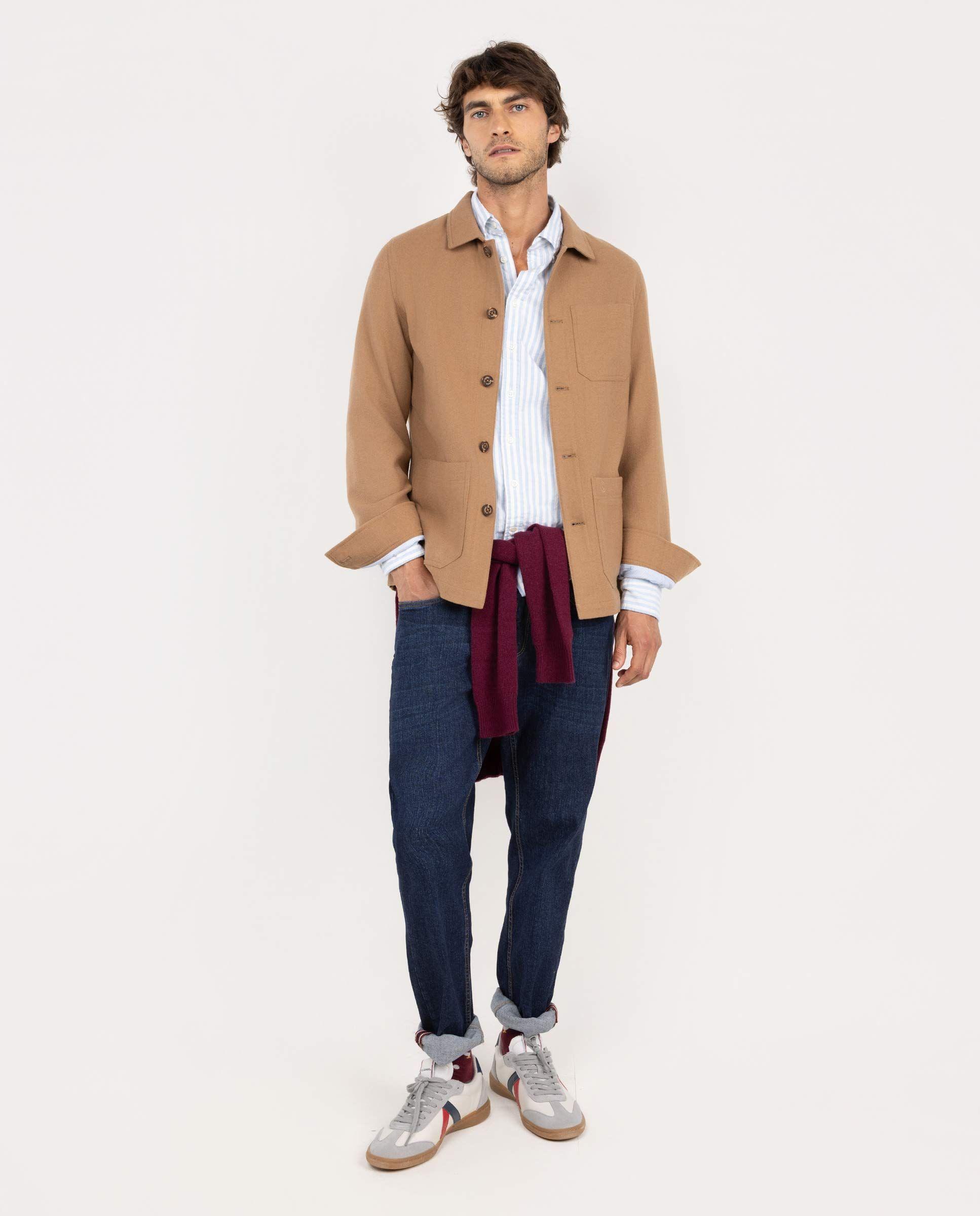 Sobrecamisa Lana Beige HOMBRE OI 25-1
