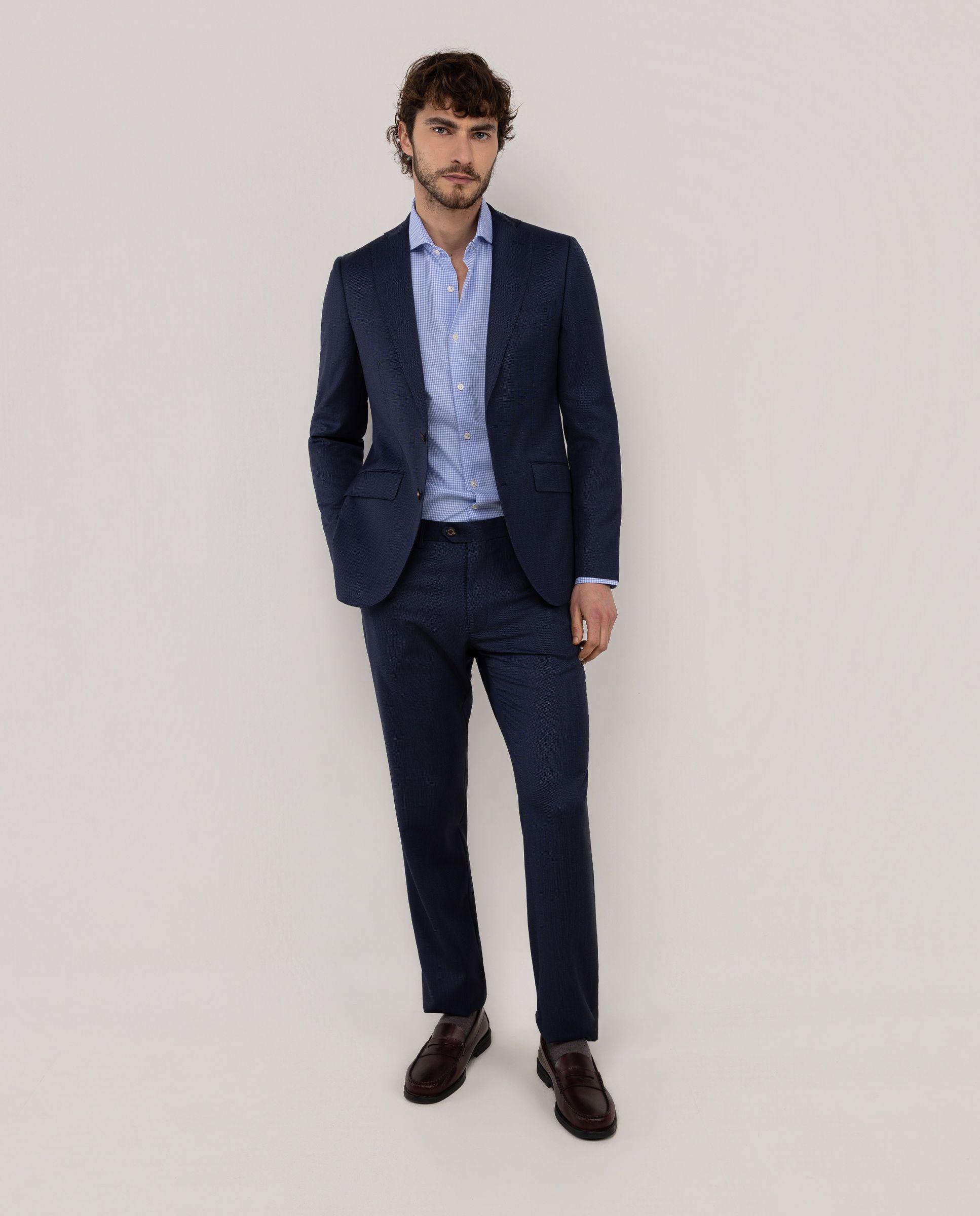 Americana Traje Lavable Marino Ojo de Perdiz HOMBRE PV 26-2