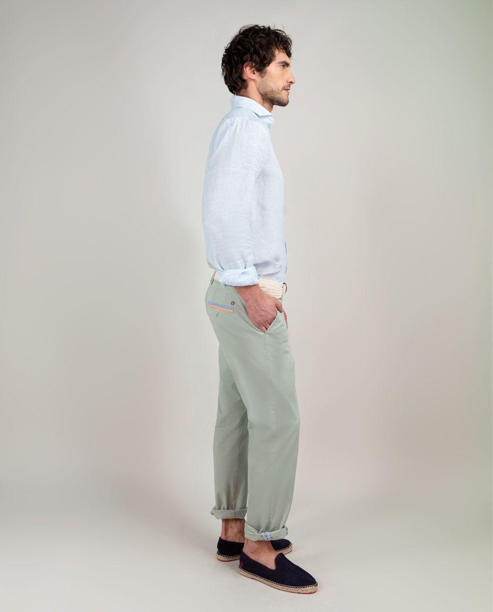 Camisa Lino Yale Celeste HOMBRE PV 25-2