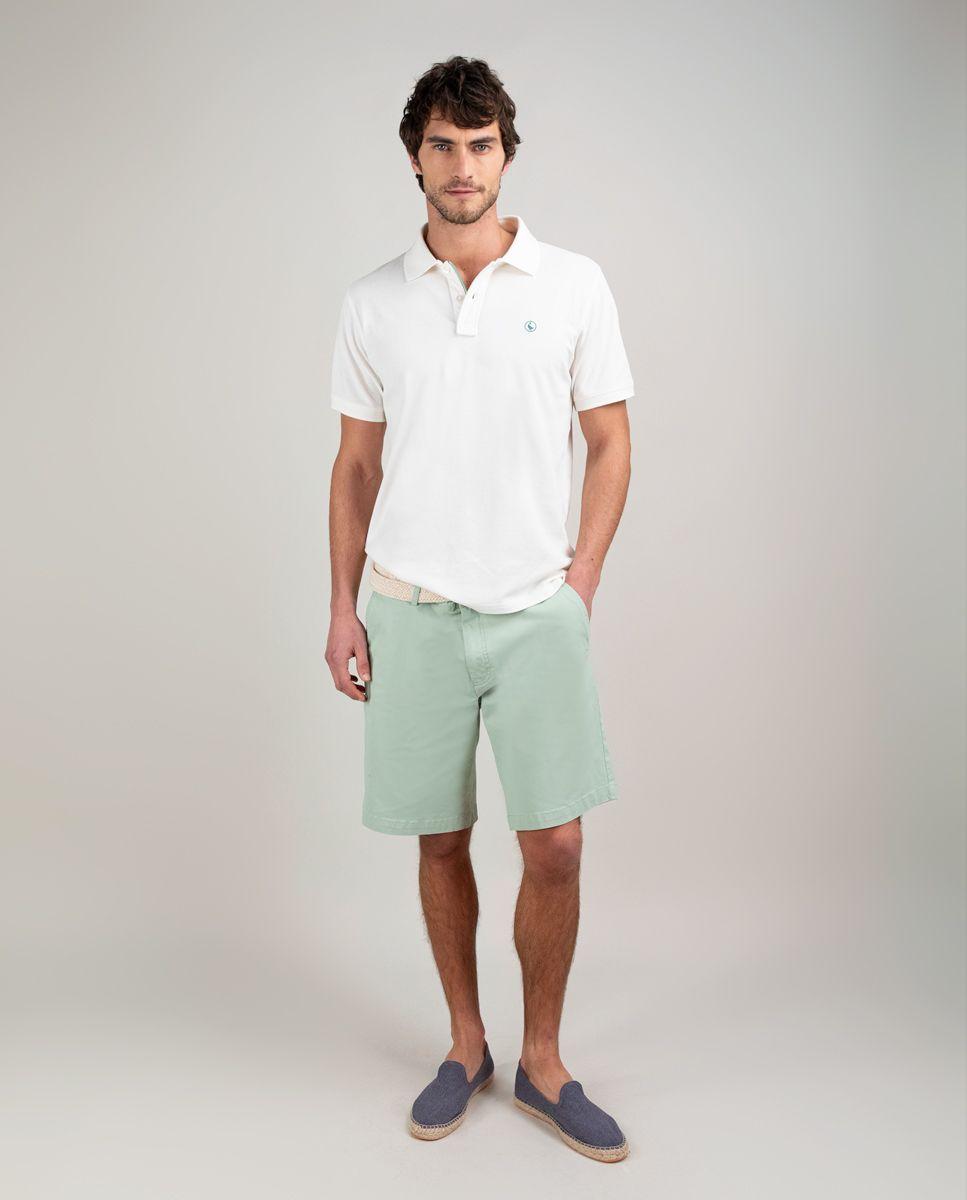 Polo Piqué Garment Dyed Blanco HOMBRE PV 25-1