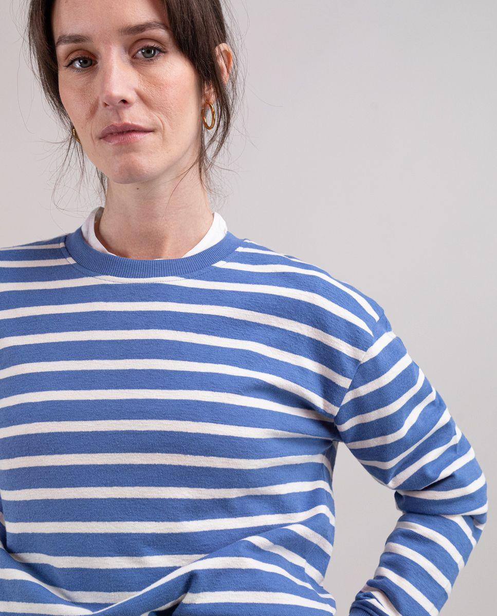 Sudadera Marinera Azul Raya Cruda MUJER PV 25-3