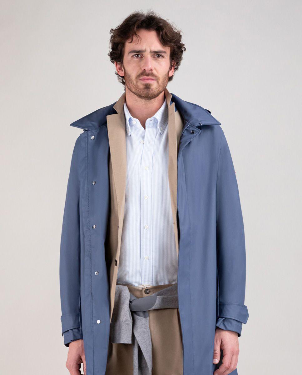 Gabardina Engomada Azul HOMBRE PV 25-0