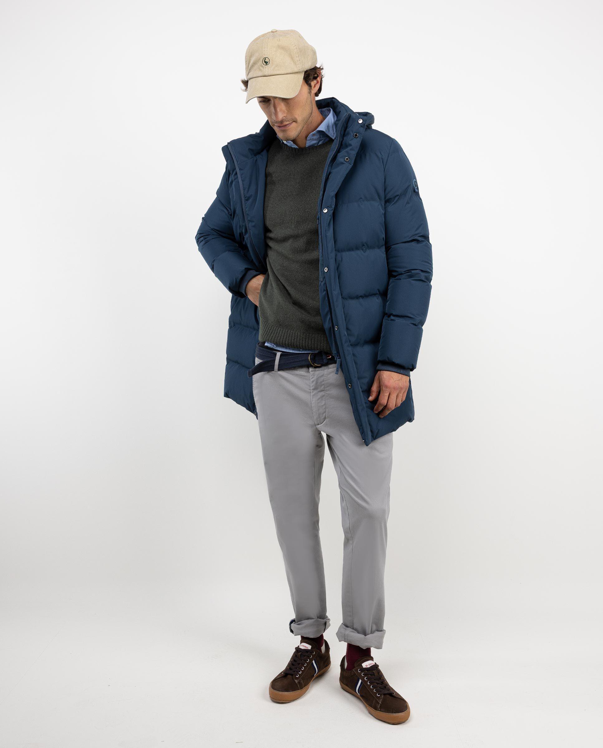 Abrigo Plumas Largo Azul HOMBRE OI 25-2
