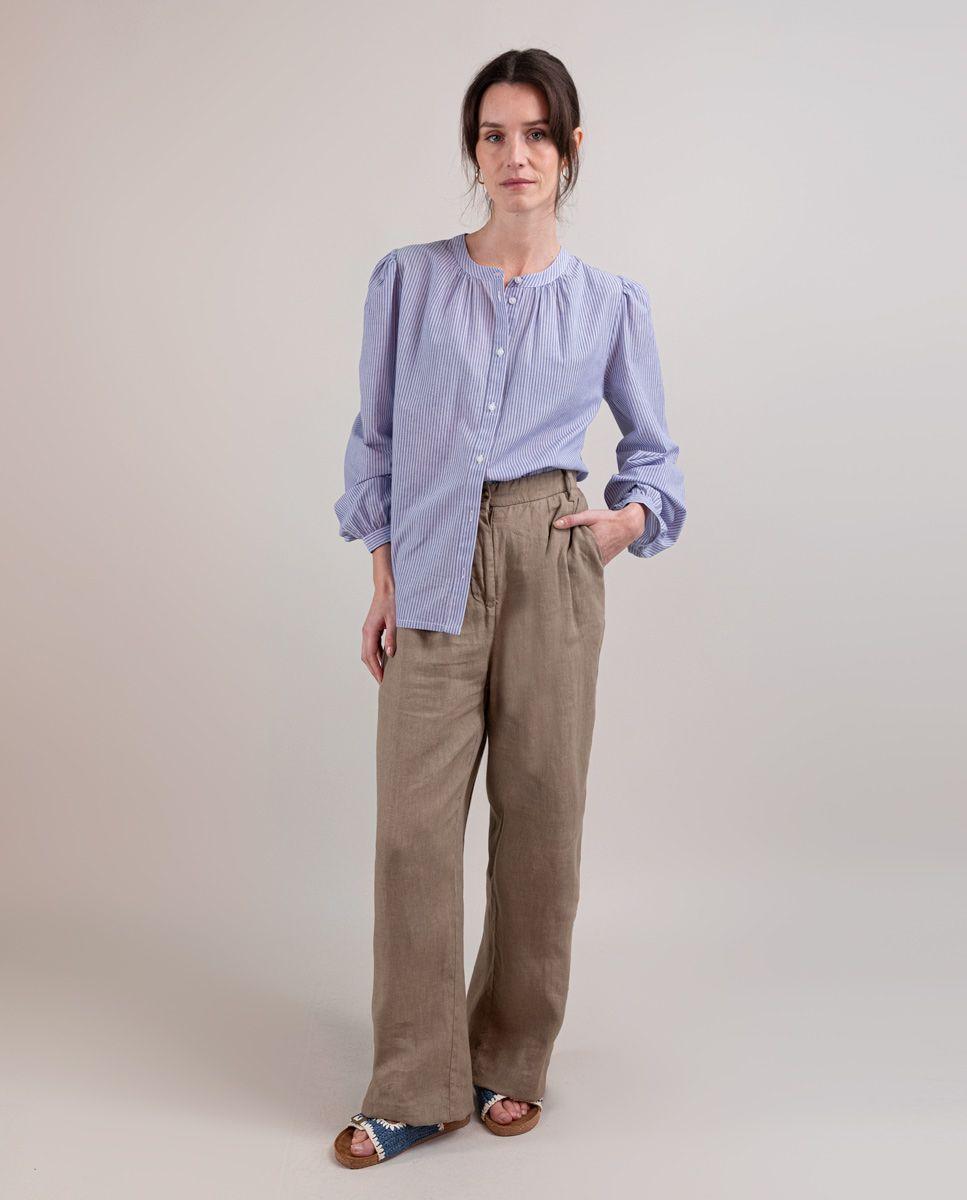 Camisa Fantasía Raya Celeste MUJER PV 25-2