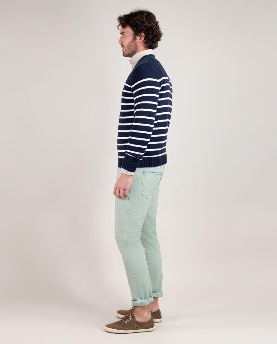 Jersey Marino Rayas Crudo HOMBRE PV 25-2