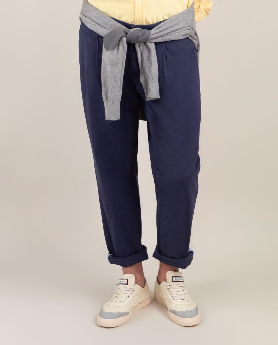 Pantalón Chino Pinzas Marino HOMBRE PV 25-1