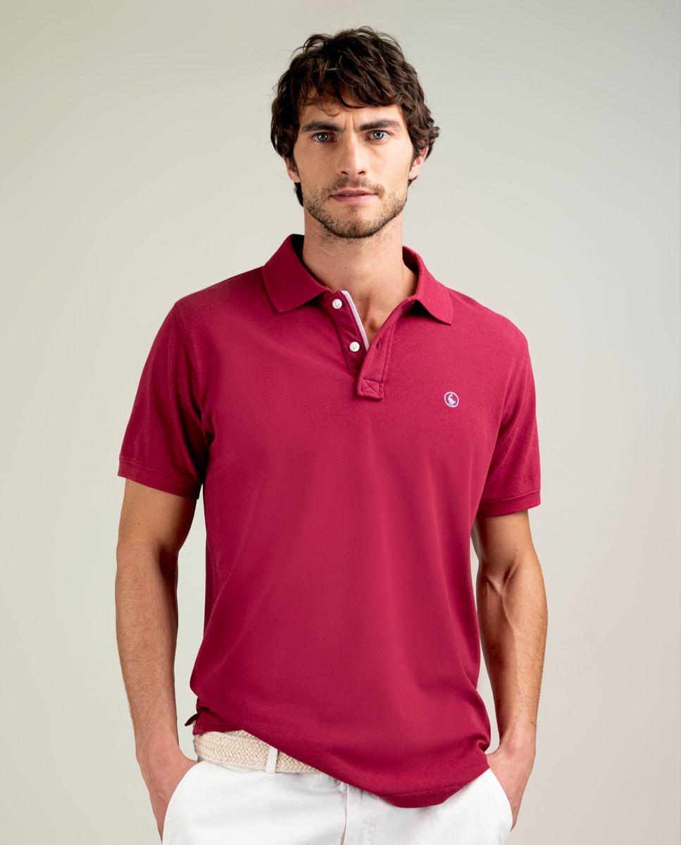 Polo Piqué Garment Dyed Granate HOMBRE PV 25-0