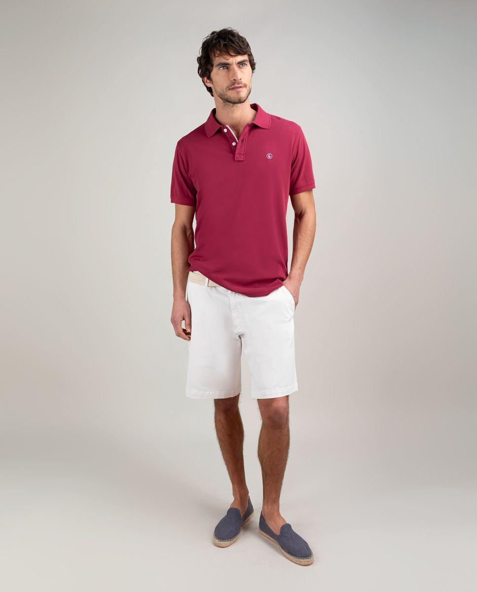 Polo Piqué Garment Dyed Granate HOMBRE PV 25-1
