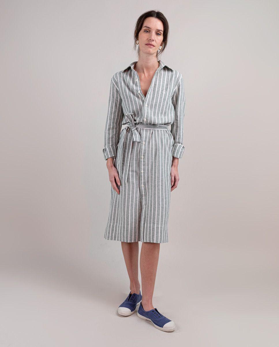 Vestido Camisero Butcher Verde MUJER PV 25-0