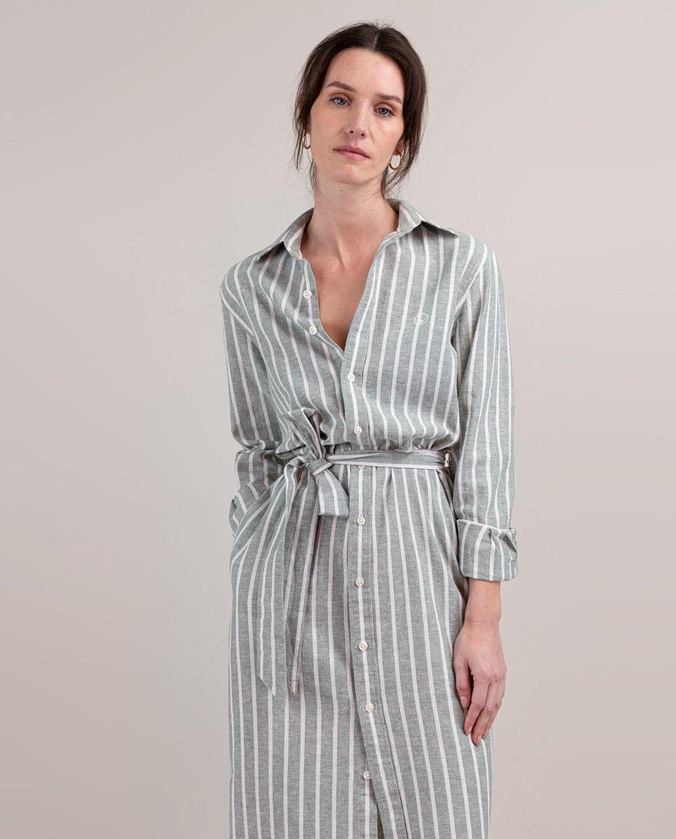 Vestido Camisero Butcher Verde MUJER PV 25-1