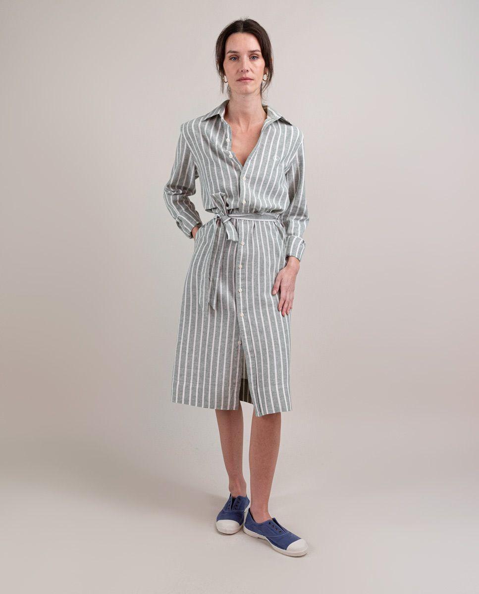 Vestido Camisero Butcher Verde MUJER PV 25-2