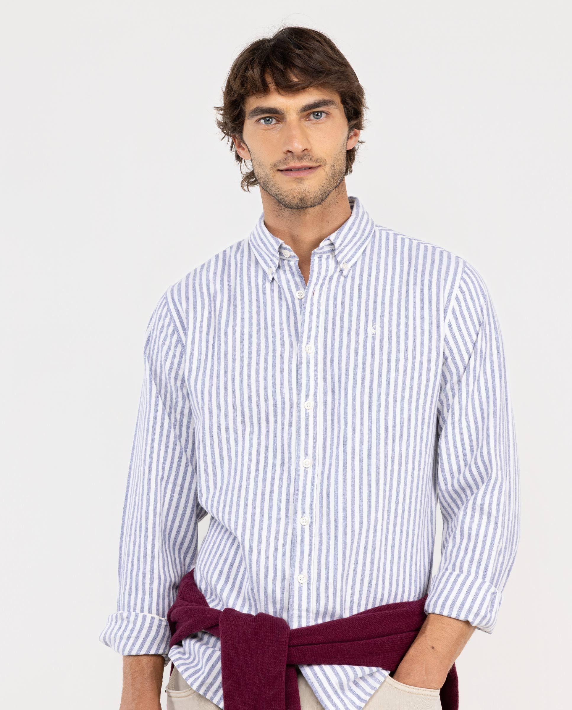 Camisa Franela Crudo Raya Kodak Marino HOMBRE OI 25-1