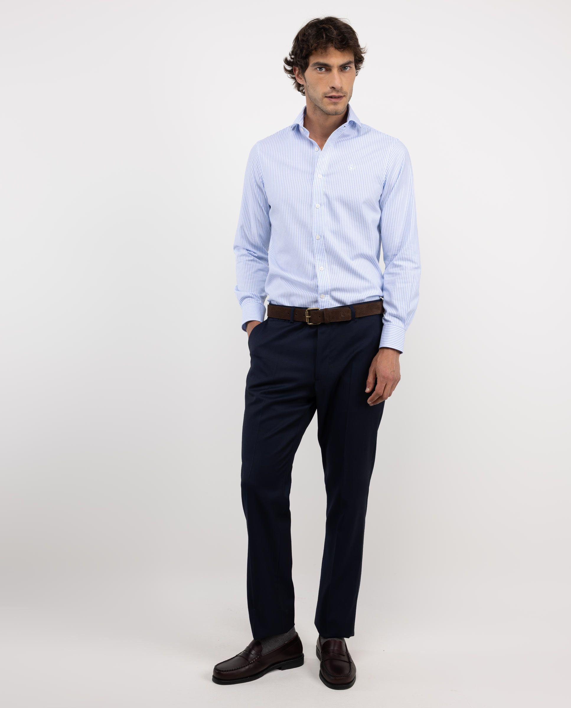 Camisa Pinpoint Vestir Kodak Celeste HOMBRE OI 25-2