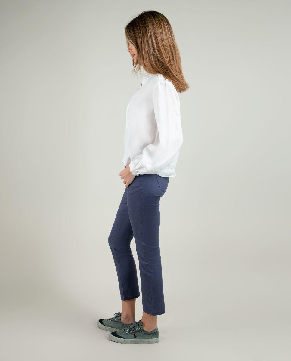 Camisa Polera Lino Blanco MUJER PV 25-2