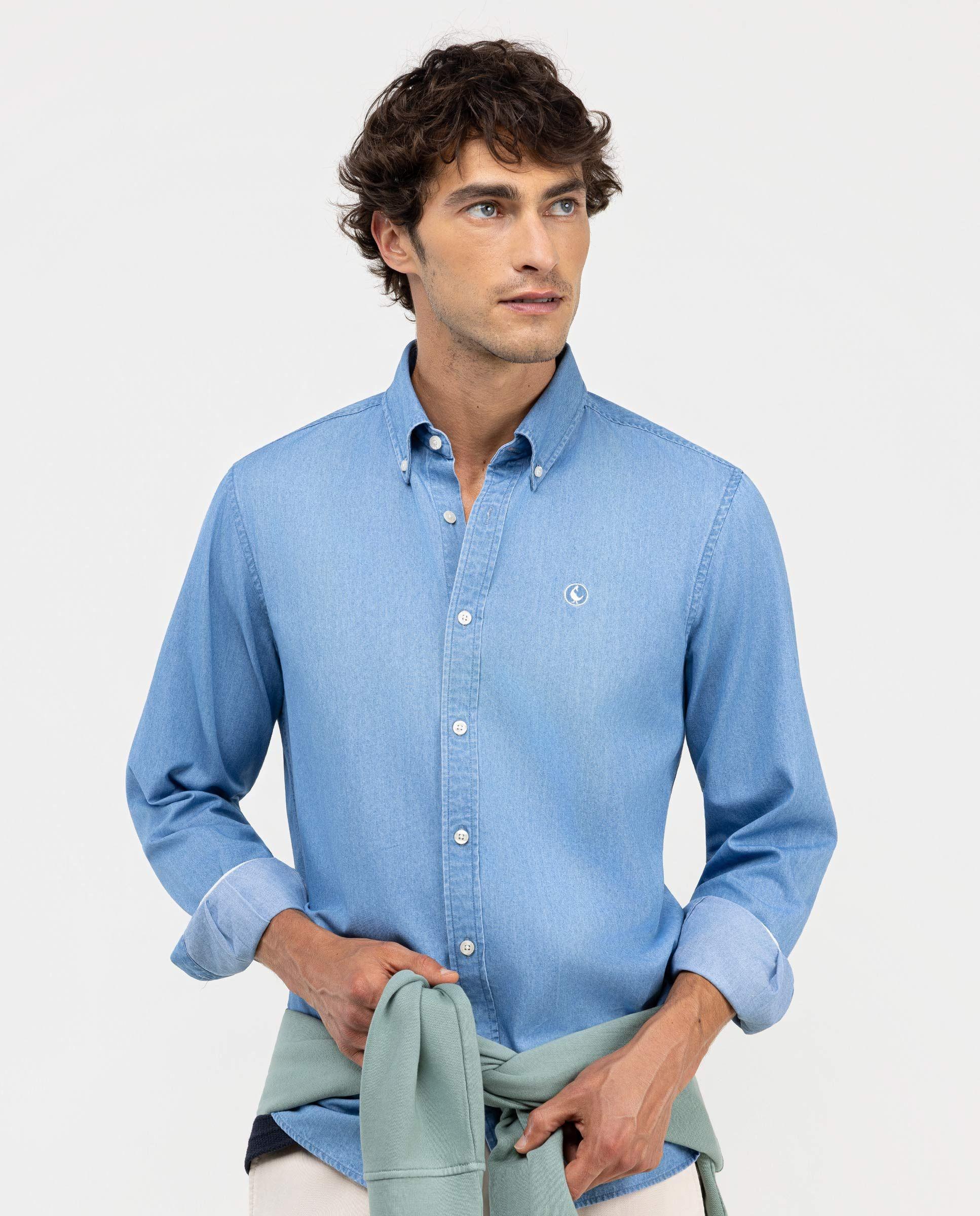 Camisa Denim Algodón Índigo HOMBRE OI 25-1