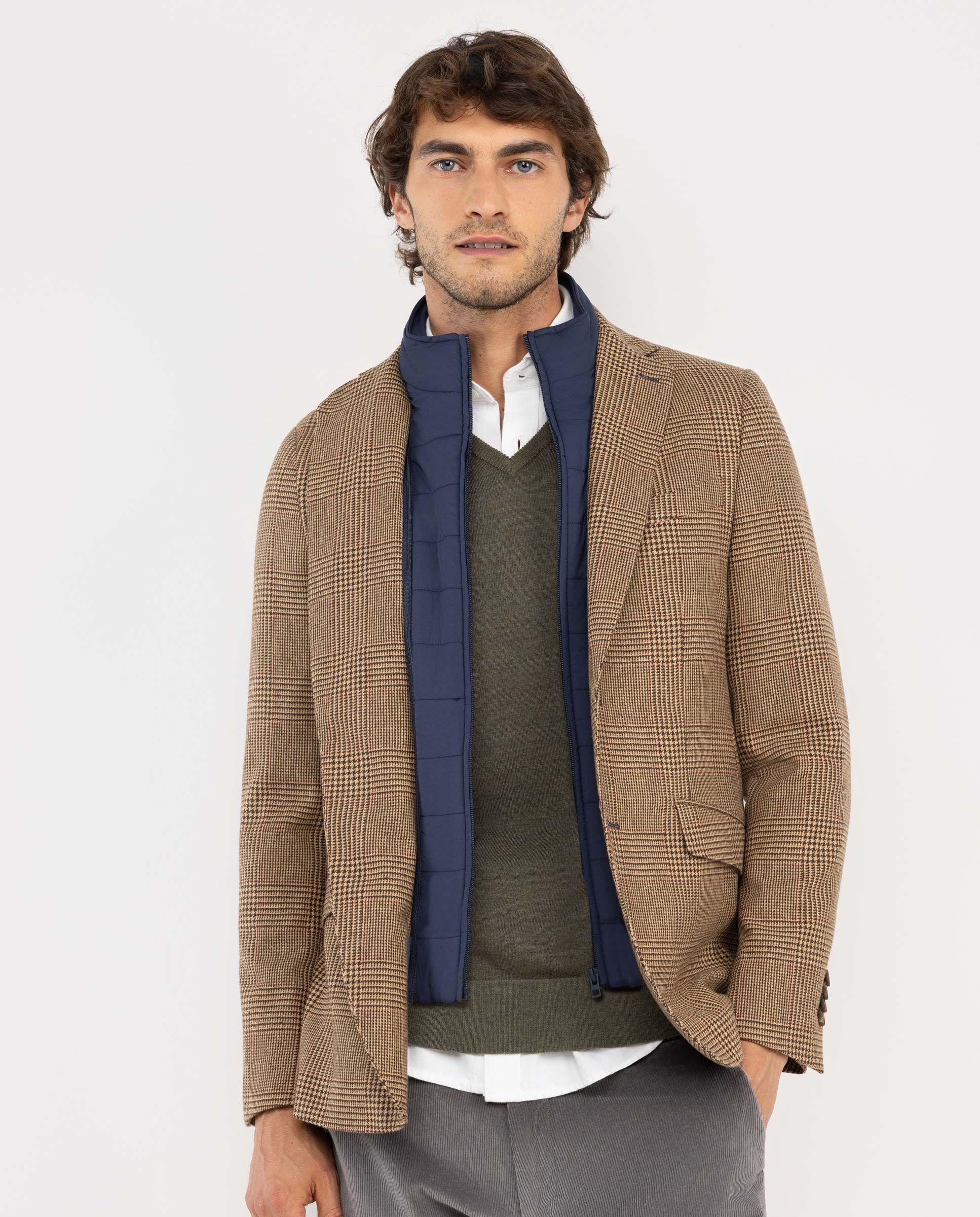 Americana Cuadro Gales Beige Desmontable HOMBRE OI 25-0