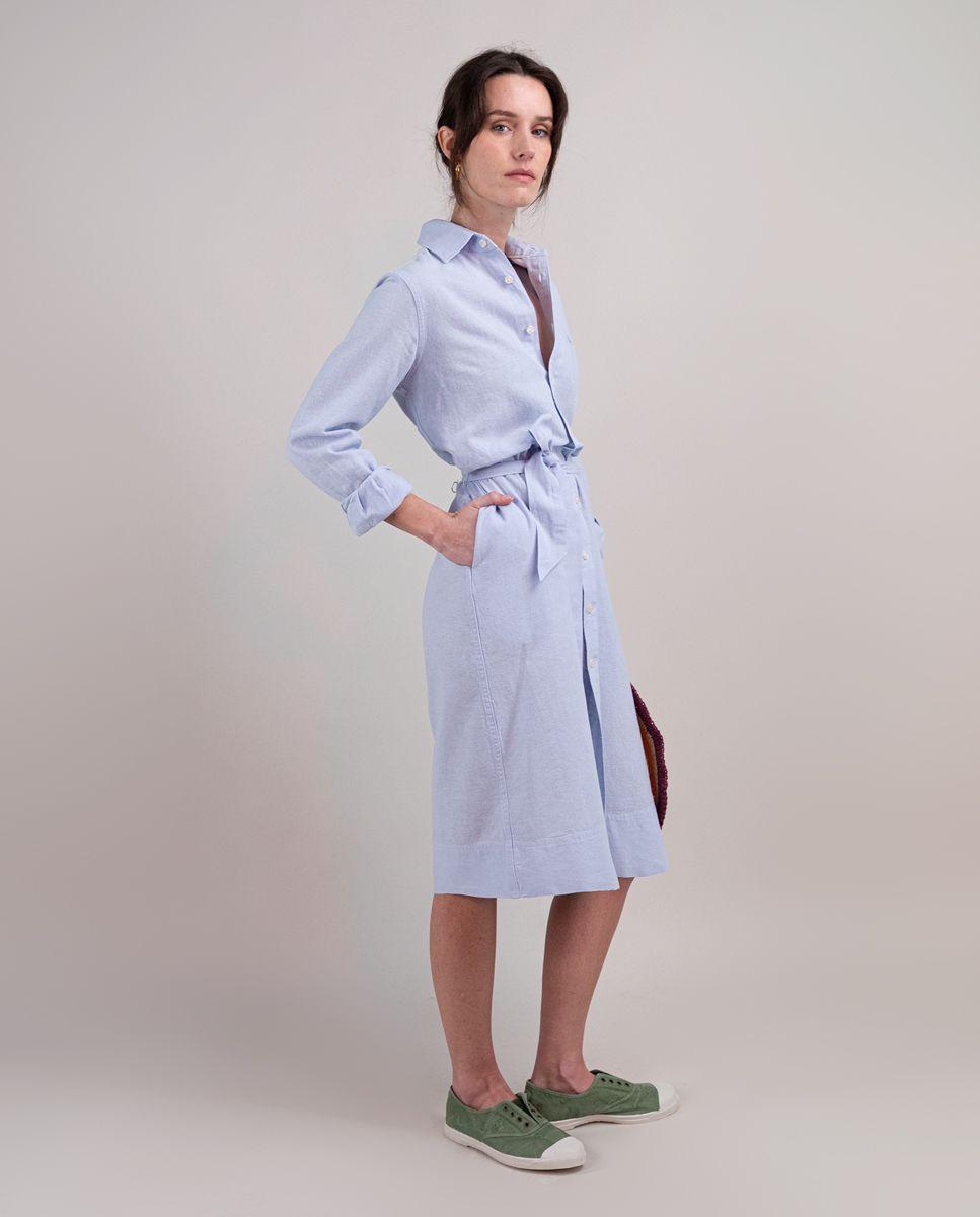 Vestido Camisero Celeste MUJER PV 25-2