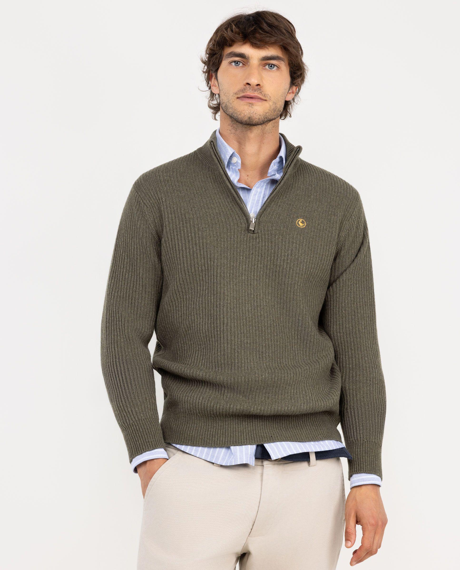 Jersey Cuello Camionero Lana Verde HOMBRE OI 25-1